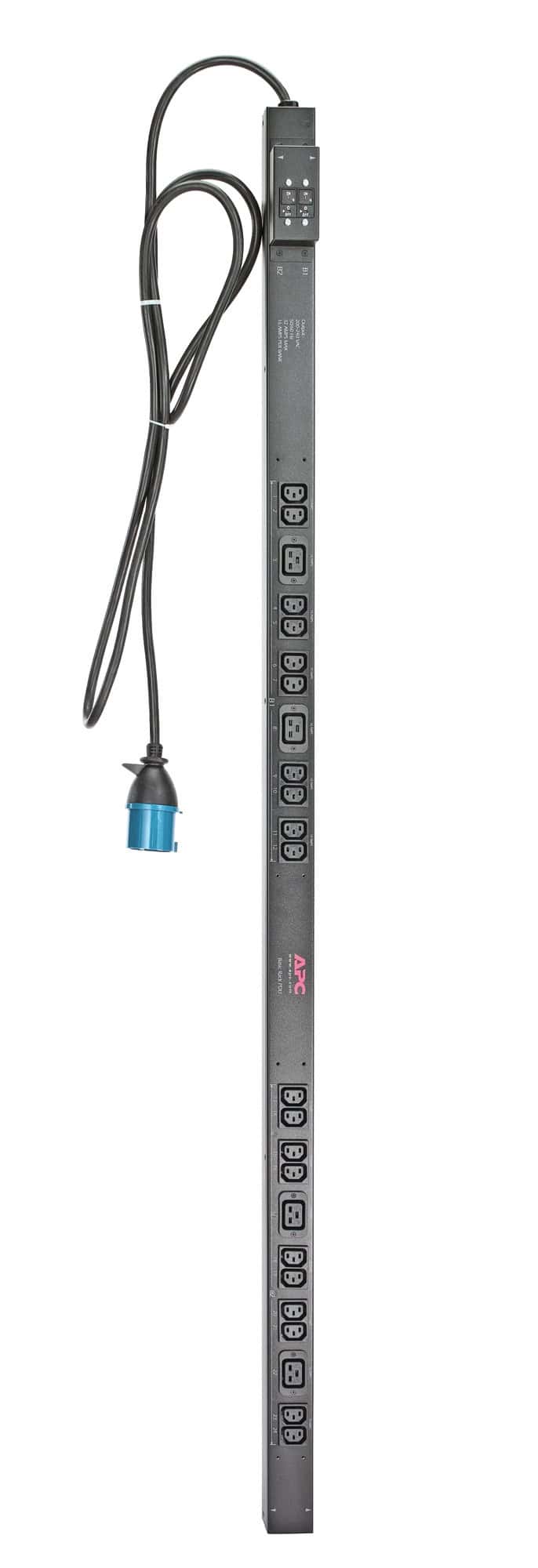 APC Rack PDU, Basic, ZeroU, 32A, 230V, (20x) C13 & (4x) C19, IEC 309 32A stekker (AP7553) thumbnail