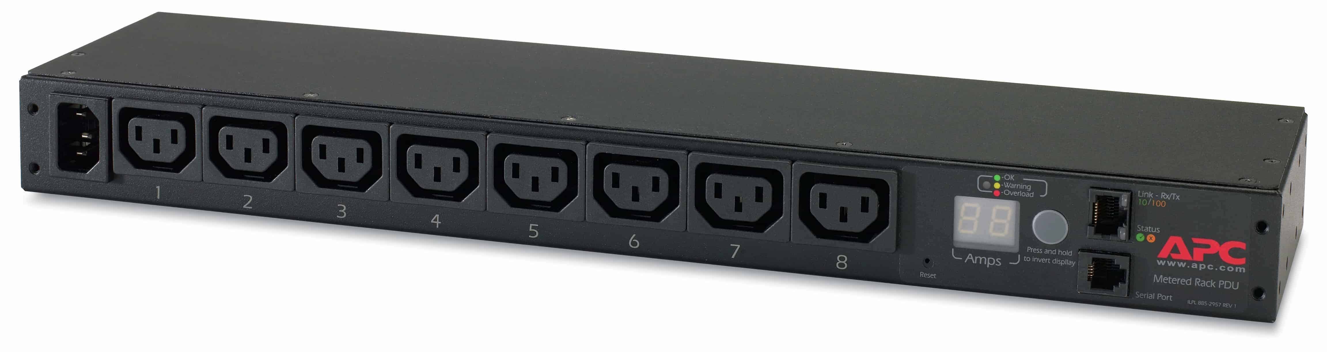 APC Rack PDU, Metered, 0U/1U, 10A, 230V, (8x) C13, C14 stekker (AP7820B) thumbnail