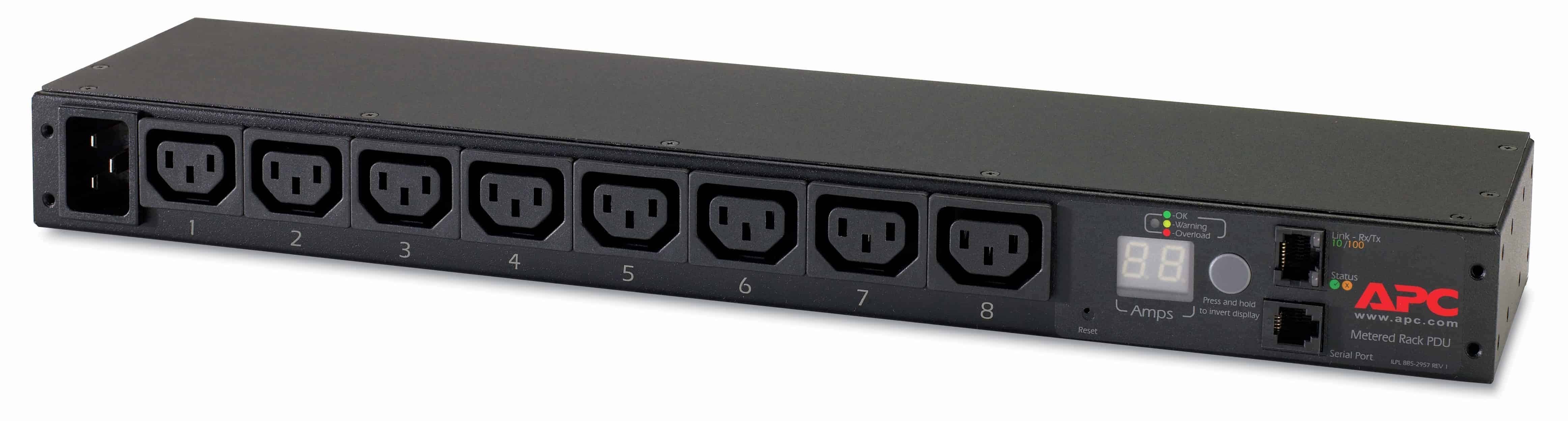 APC Rack PDU, Metered, 0U/1U, 16A, 230V,(8x) C13, C20 stekker (AP7821B) thumbnail