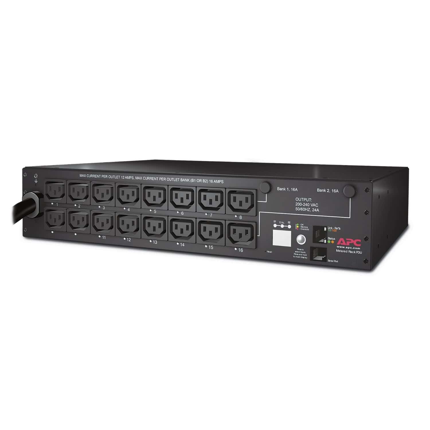 APC Rack PDU, geschakeld, 2U, 30A, 208V, (16)C13 (AP7911B) thumbnail