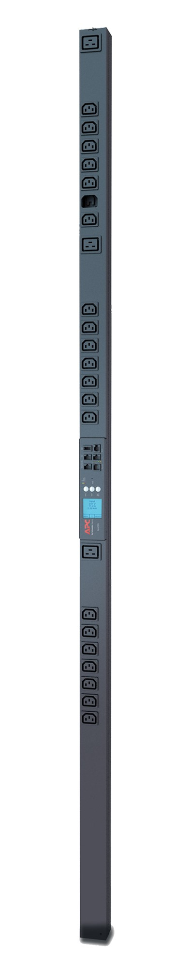 APC Rack PDU, Metered-by-Outlet, ZeroU, 16A, 230V, (21x) C13 & (3x) C19, IEC 309 16A stekker (AP8459EU3) thumbnail