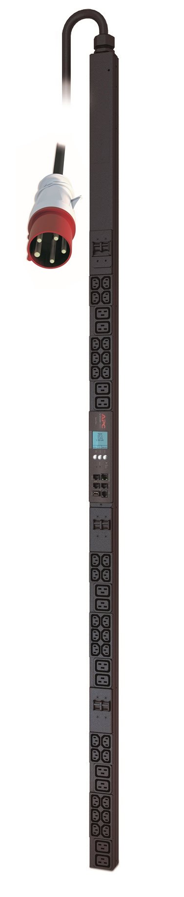 APC Rack PDU, Metered, ZeroU, 32A, 400V, (30x) C13 & (12x) C19, IEC 309 32A 3Fase stekker (AP8886) thumbnail
