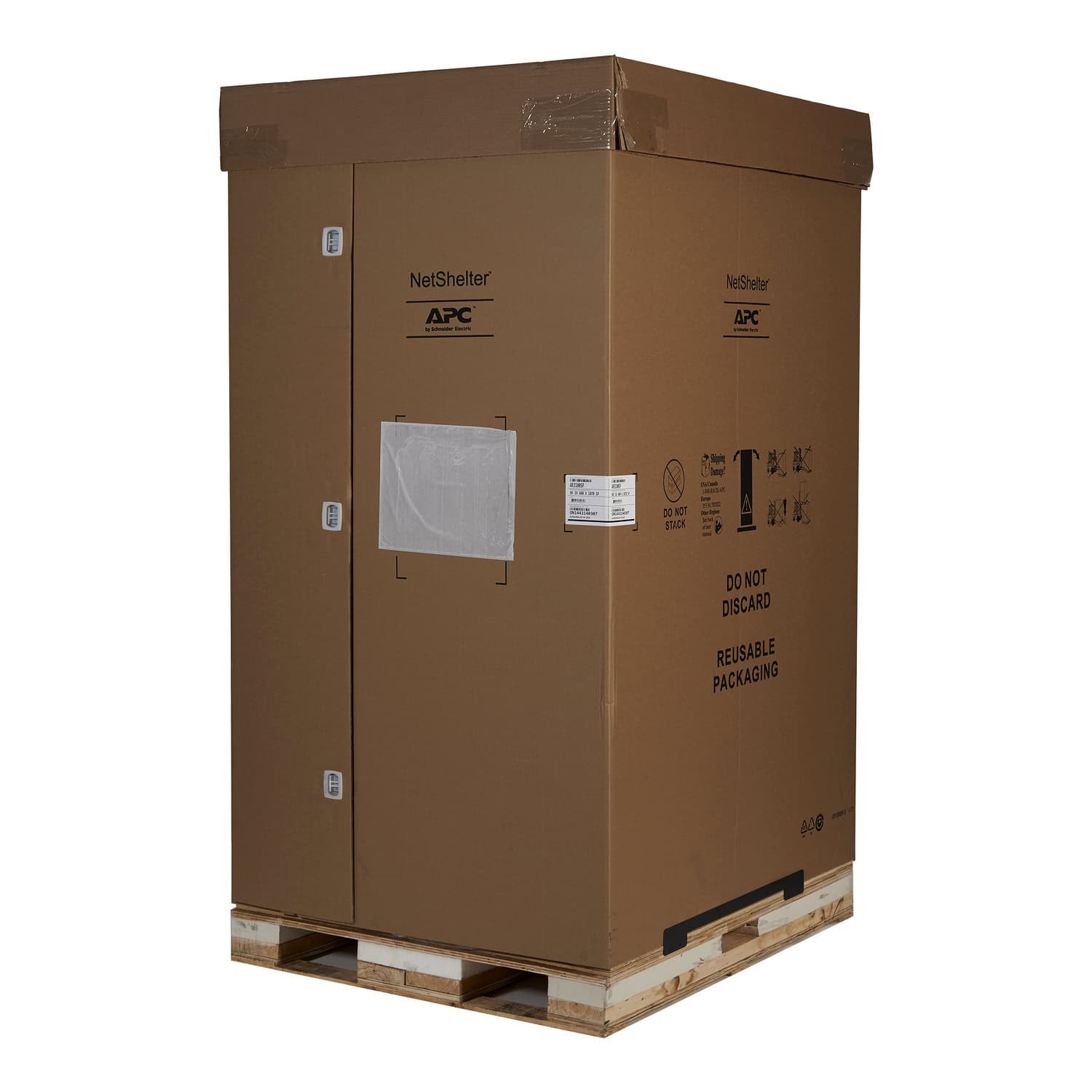 APC NetShelter SX 42U 600mm(b) x 1070mm(d) 19" IT rack, behuizing met zijpanelen, zwart, Shock Packaging (AR3100SP) thumbnail