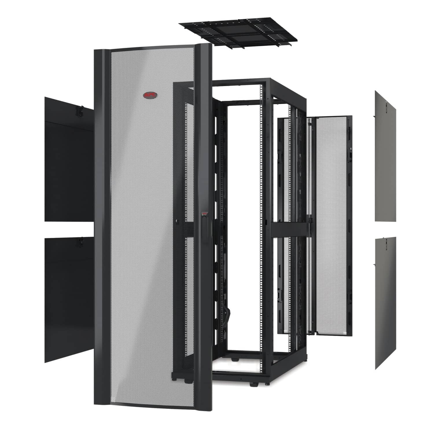APC NetShelter SX 42U 600mm(b) x 1070mm(d) 19" IT rack, behuizing zonder deuren, zwart (AR3100X610) thumbnail