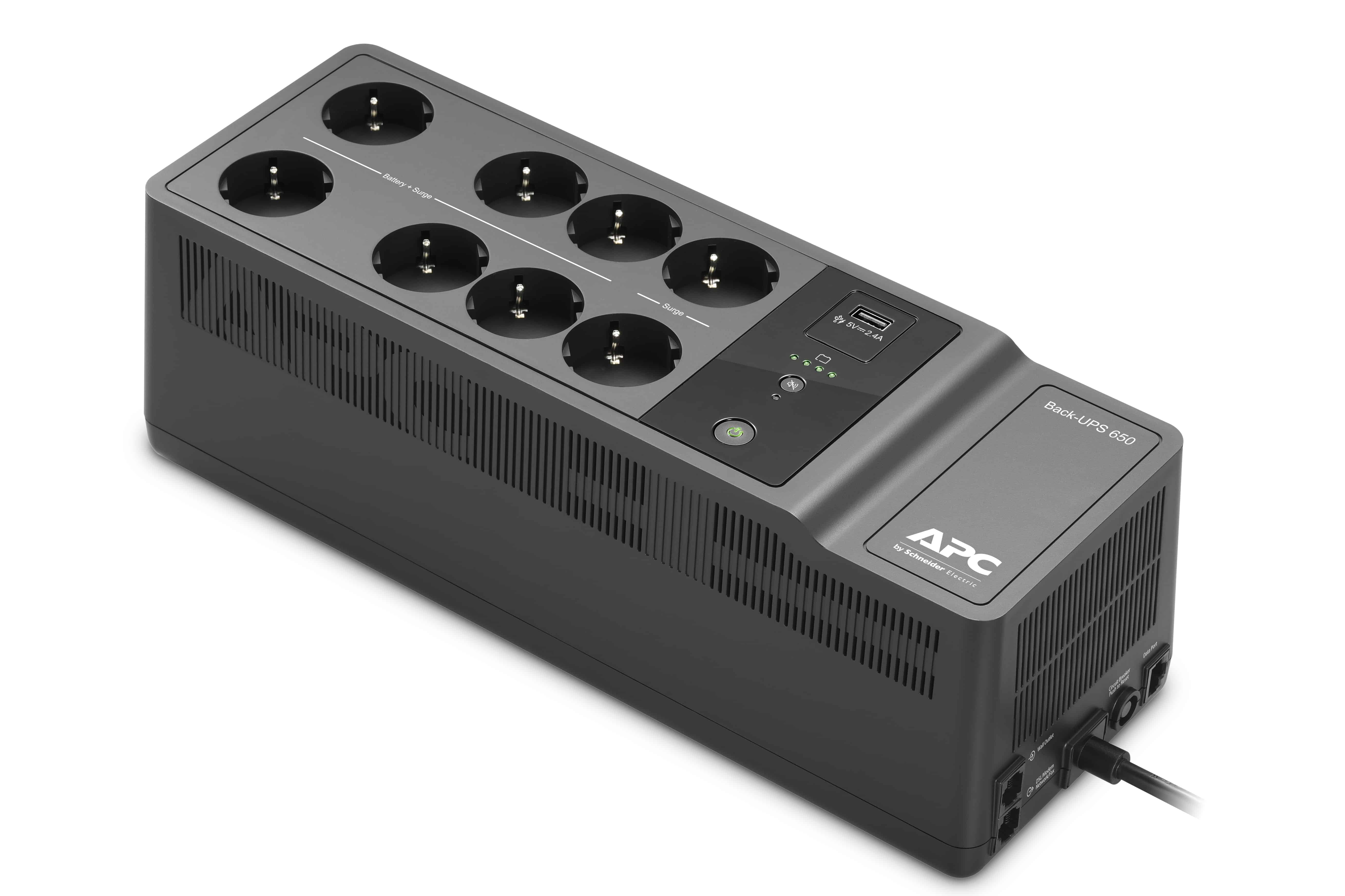 APC Back-UPS BE650G2-GR - Noodstroomvoeding 8x stopcontact, 650VA, 1 USB oplader, 1 USB datapoort (BE650G2-GR) thumbnail