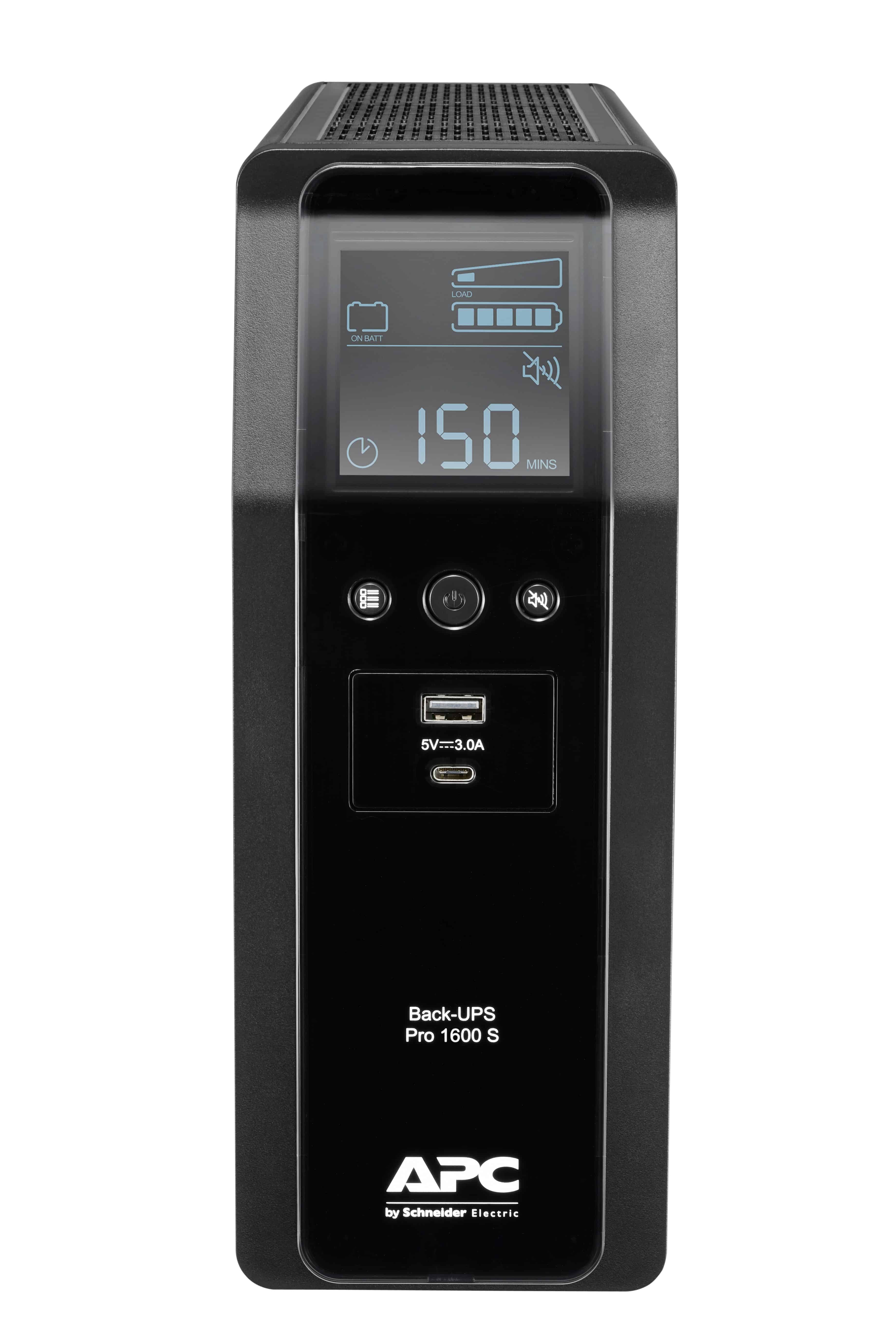 APC Back-UPS PRO BR1600SI - Noodstroomvoeding, 8x C13 uitgang, 2x USB charger (type A & C), 1600VA, USB dataport (BR1600SI) thumbnail APC Back-UPS PRO BR1600SI - Noodstroomvoeding, 8x C13 uitgang, 2x USB charger (type A & C), 1600VA, USB dataport (BR1600SI) thumbnail