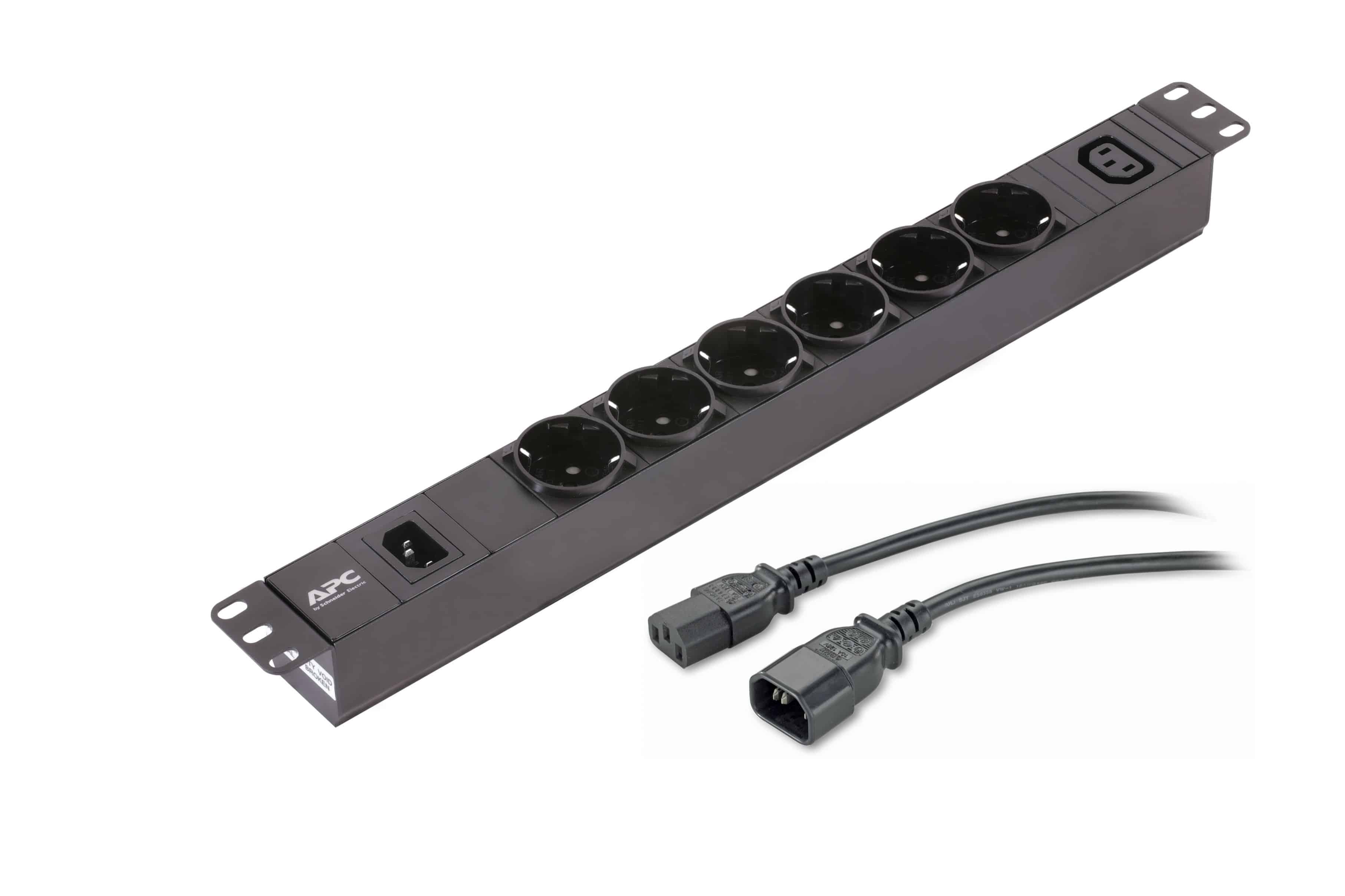 APC Easy PDU EPDU1010B-SCH, Basic, 1U, 10A, 230V, (6x)Schuko & (1x)C13, C14 stekker (EPDU1010B-SCH) thumbnail