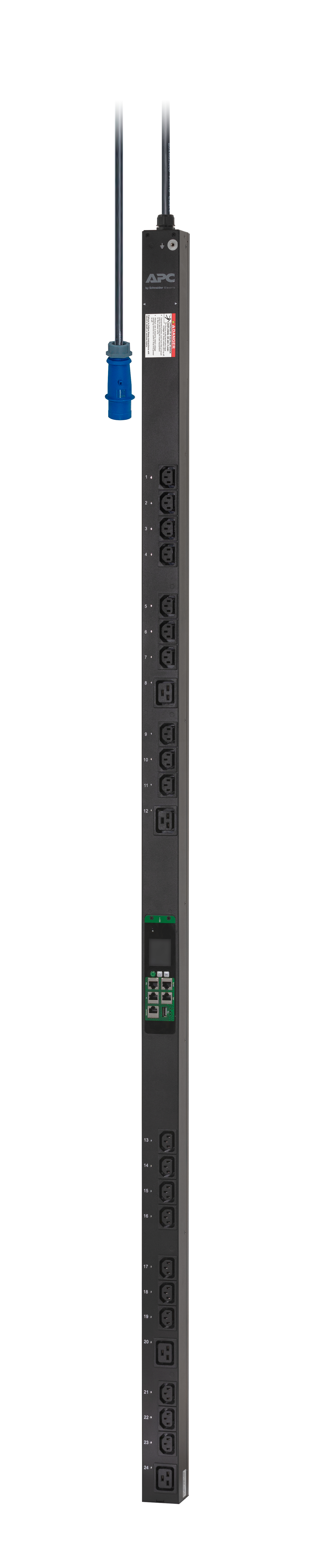 APC EPDU1116SMBO - Switched & Metered-by-Outlet PDU, 0U, 16A, 230V,(20x)C13 & (4x)C19, IEC60309 16A stekker (EPDU1116SMBO) thumbnail