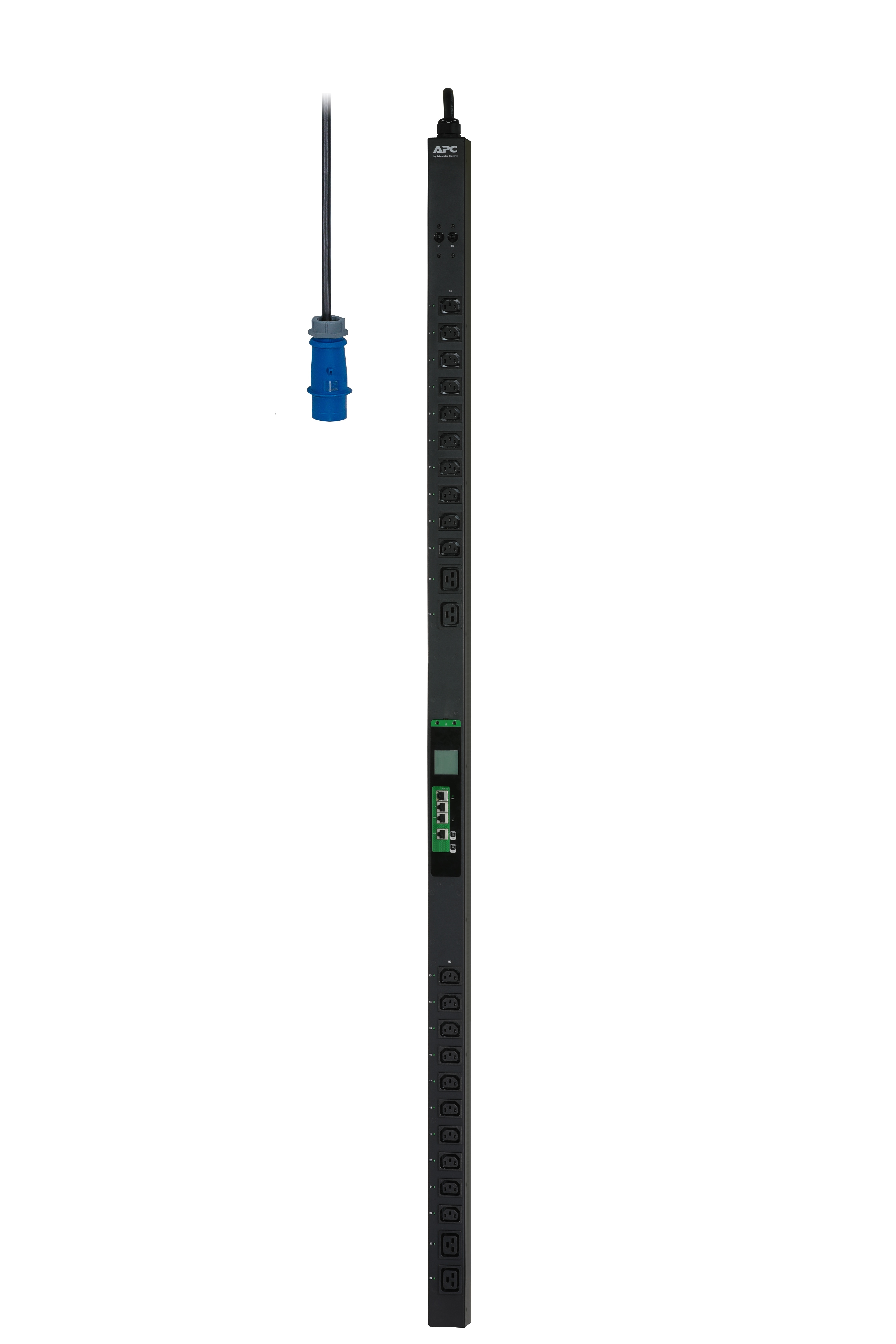 APC Easy PDU EPDU1132S, Switched, 0U, 32A, 230V, (20x)C13 & (4x)C19, IEC60309 32A stekker (EPDU1132S) thumbnail