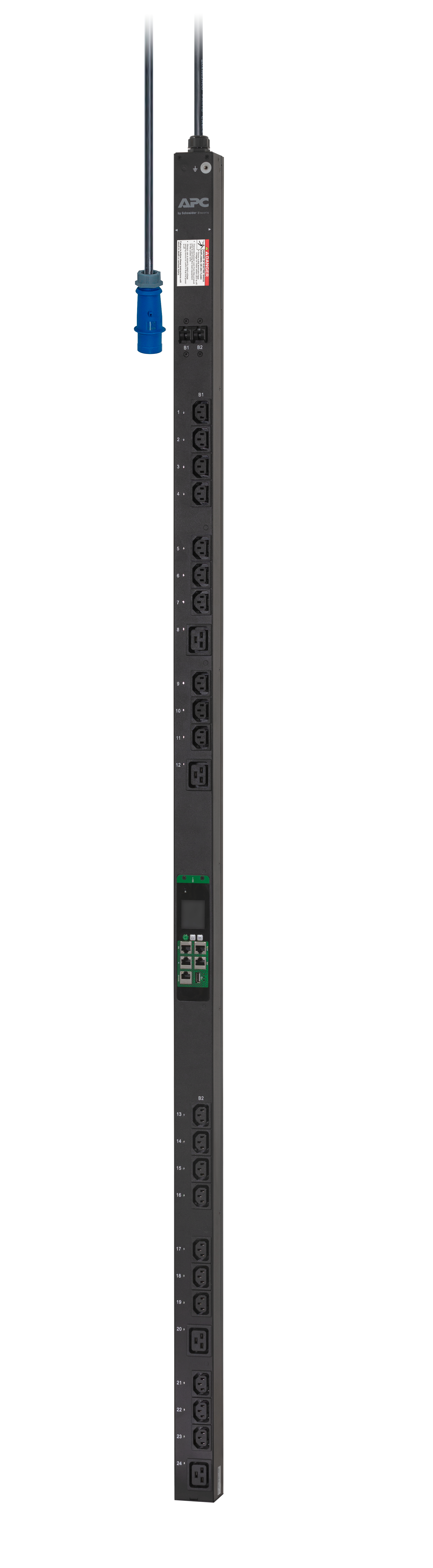 APC EPDU1132SMBO - Switched & Metered-by-Outlet PDU, 0U, 32A, 230V, (20x)C13 & (4x)C19, IEC60309 32A stekker (EPDU1132SMBO) thumbnail