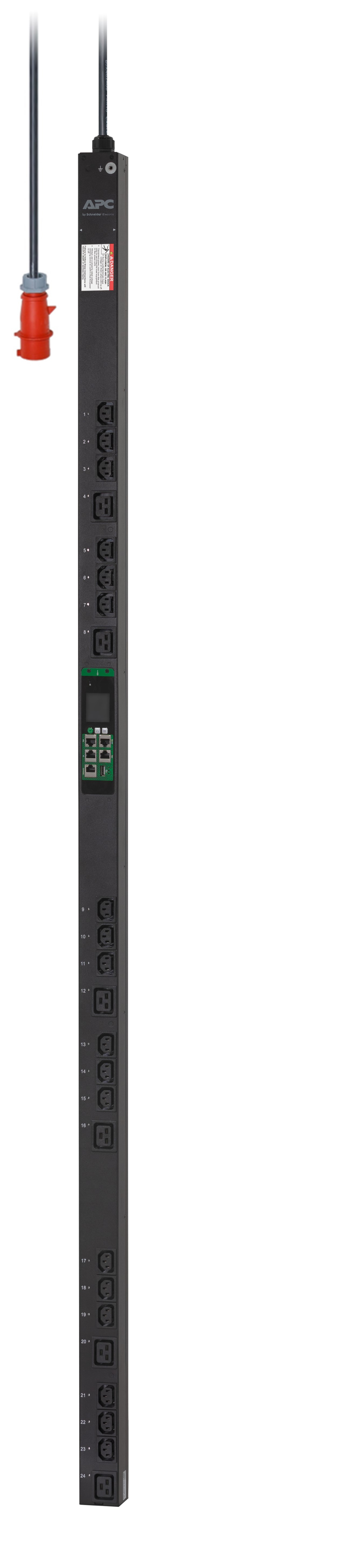 APC EPDU1216SMBO - Switched & Metered-by-Outlet PDU, 0U, 16A, 400V, (21x)C13 & (3x)C19, IEC60309 16A 3Fase stekker (EPDU1216SMBO) thumbnail