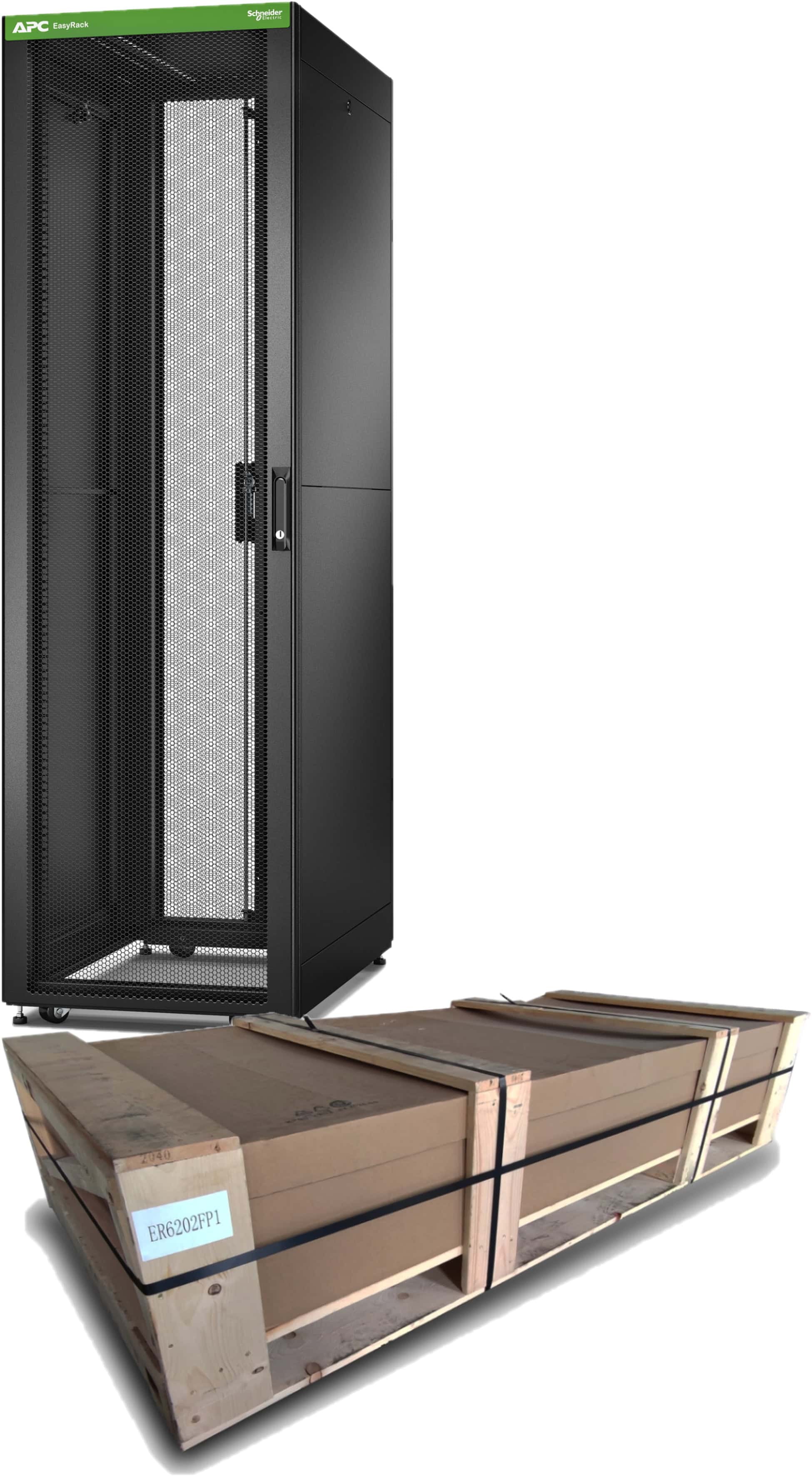 APC NetShelter Easy ER6202FP1 - 42U/HE, 600mm(b) x 1000mm(d) 19" IT rack, met zijpanelen, ongemonteerd (ER6202FP1) thumbnail
