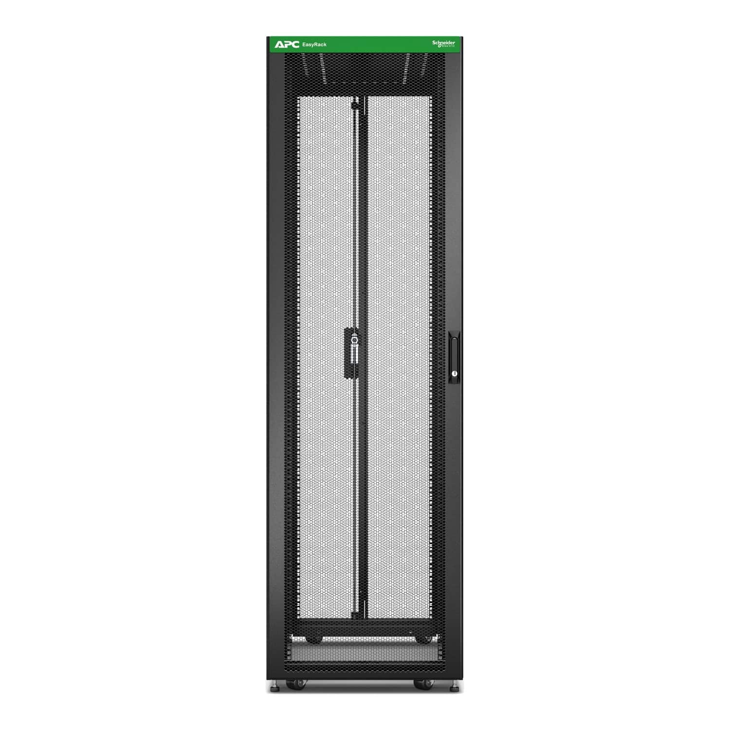 APC Easy Rack 600mm/42U/1200mm , with Roof, castors,feet and 4 Brackets, No Side panels,Bottom, black (ER6220) thumbnail