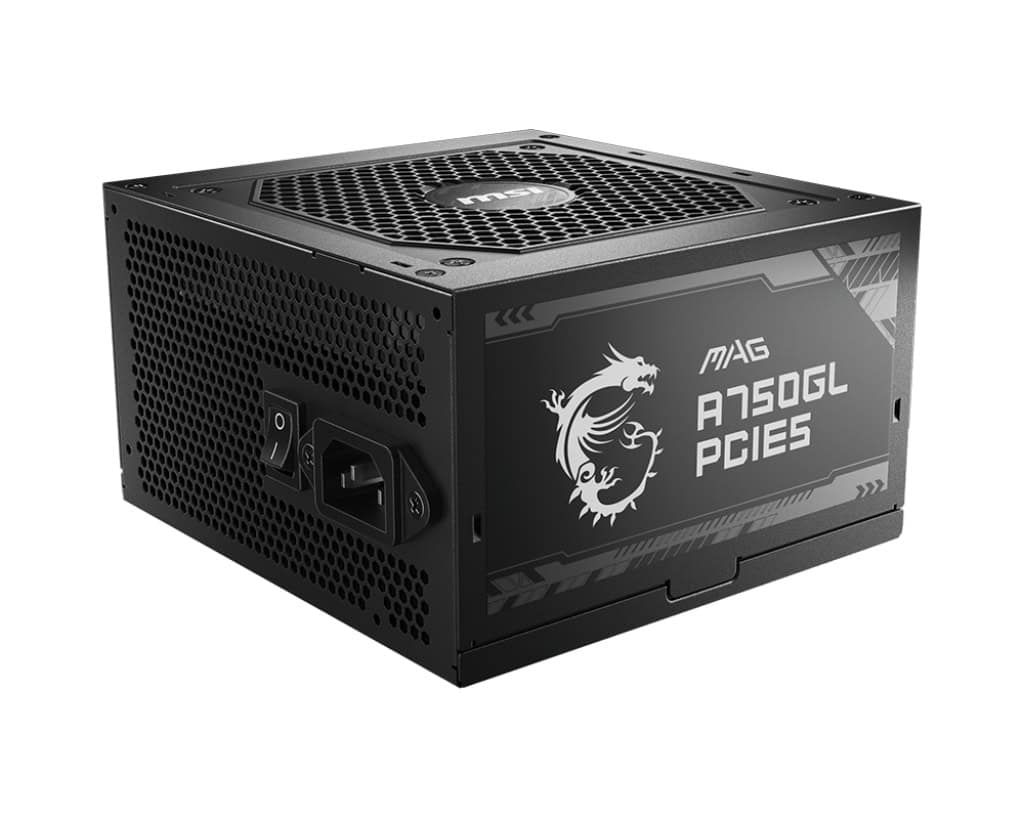 MSI MAG A750GL PCIE5 power supply unit 750 W 20+4 pin ATX ATX Zwart (MAG A750GL PCIE5) thumbnail
