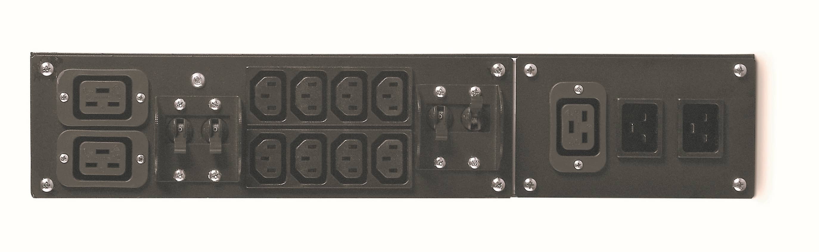 APC Service bypass Panel SBP5000RMI2U - 230V, Hardwire of C20 ingang, (8x) C13 & (2x) C19 uitgang (SBP5000RMI2U) thumbnail