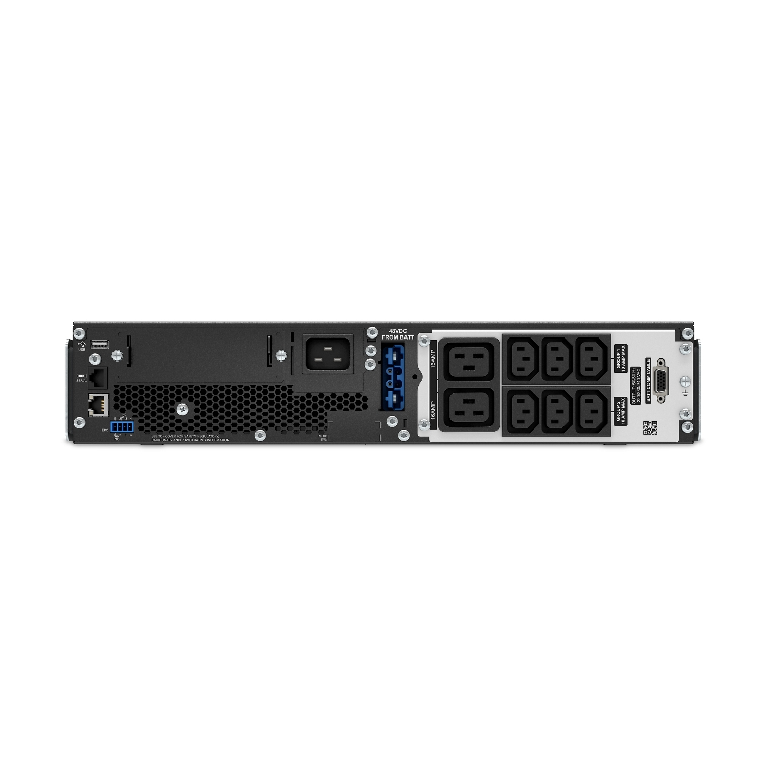 APC Smart-UPS On-Line, 3kVA, Rekmontage 2U, 230V, 8x C13+2x C19 IEC uitgang, Verlengde runtime, Rail kit inbegrepen, voor gebruik met externe lithium-ion batterij (SRT3000UXI-LI) thumbnail