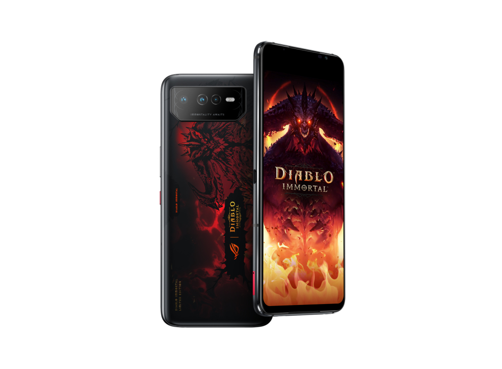 ASUS ROG Phone 6 Diablo Immortal Edition 17,2 cm (6.78") Dual SIM Android 12 5G USB Type-C 16 GB 512 GB 6000 mAh Zwart, Rood (90AI00B9-M002X0) thumbnail