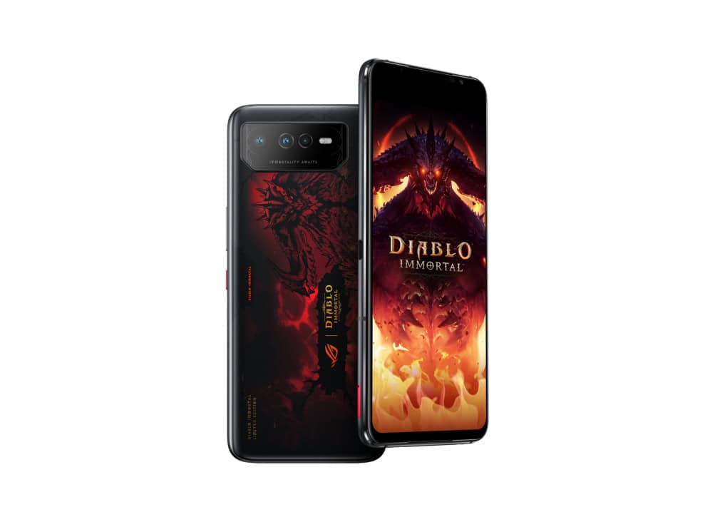 ASUS ROG Phone 6 Diablo Immortal Edition 17,2 cm (6.78) Dual SIM Android 12 5G USB Type-C 16 GB 512 GB 6000 mAh Zwart, Rood (90AI00B9-M002X0) thumbnail ASUS ROG Phone 6 Diablo Immortal Edition 17,2 cm (6.78) Dual SIM Android 12 5G USB Type-C 16 GB 512 GB 6000 mAh Zwart, Rood (90AI00B9-M002X0) thumbnail