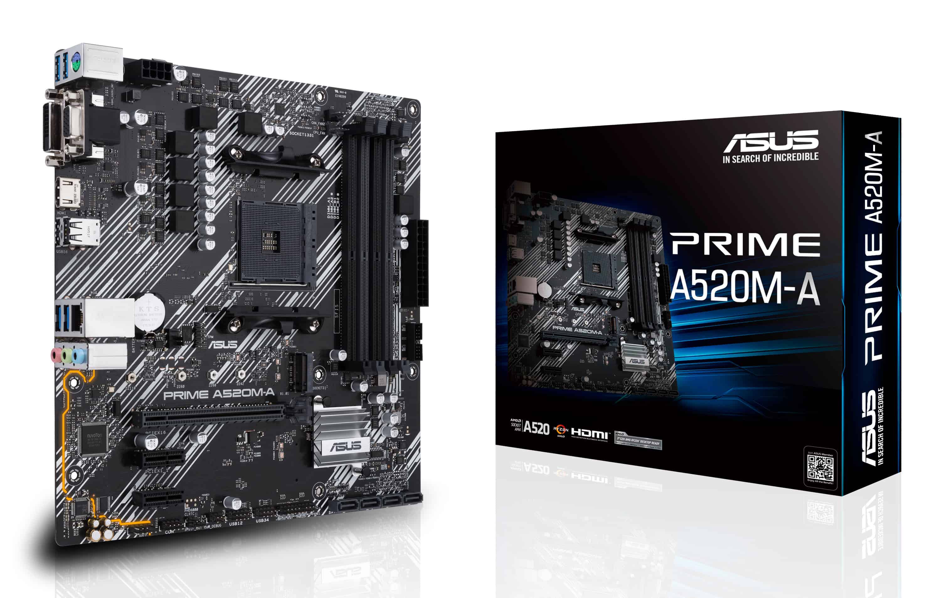 ASUS PRIME A520M-A II/CSM AMD A520 Socket AM4 micro ATX (90MB17H0-M0EAYC) thumbnail