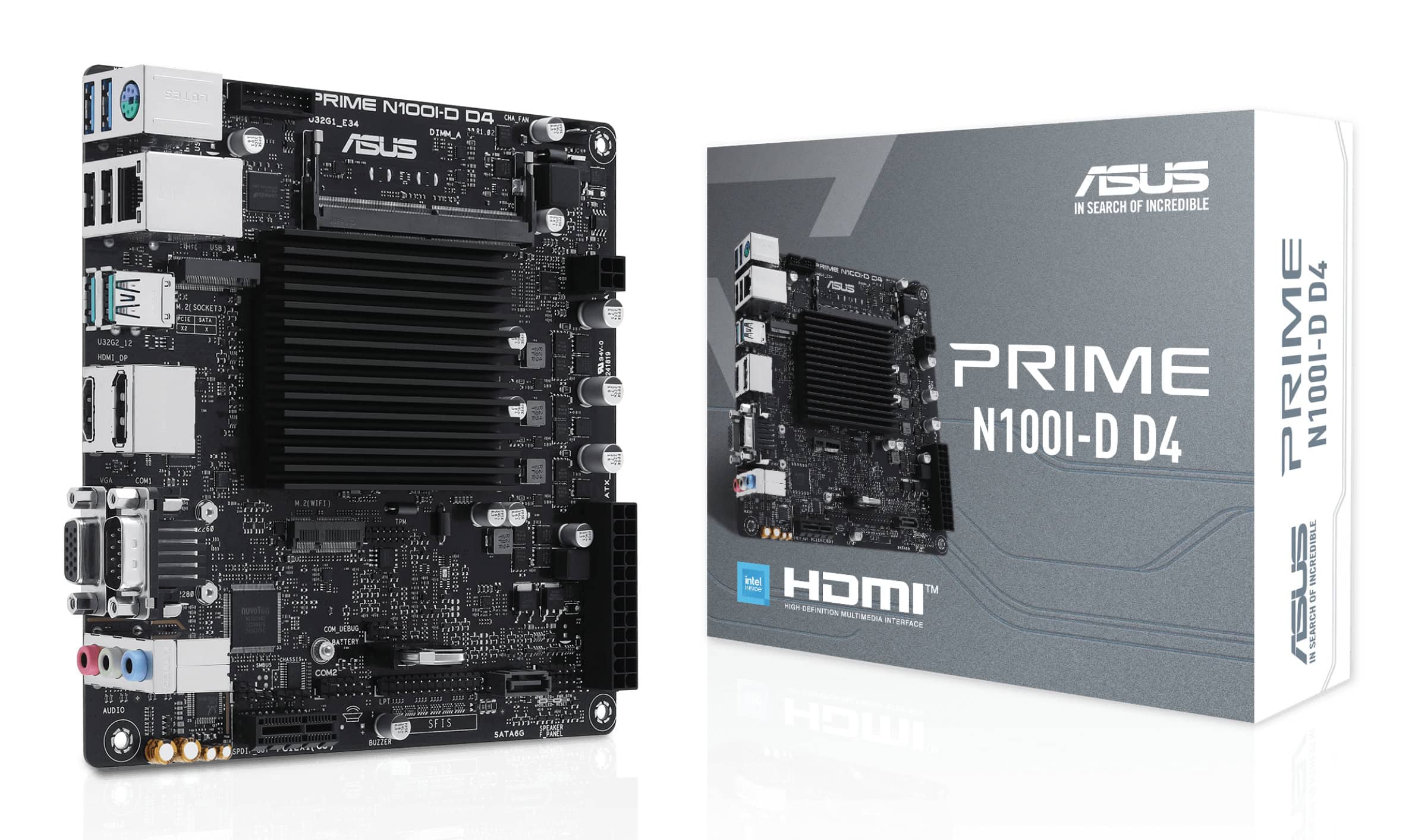 ASUS PRIME N100I-D D4-CSM        (INTEL,Intel SoC,DDR4,mITX) (90MB1F70-M0EAYC) thumbnail