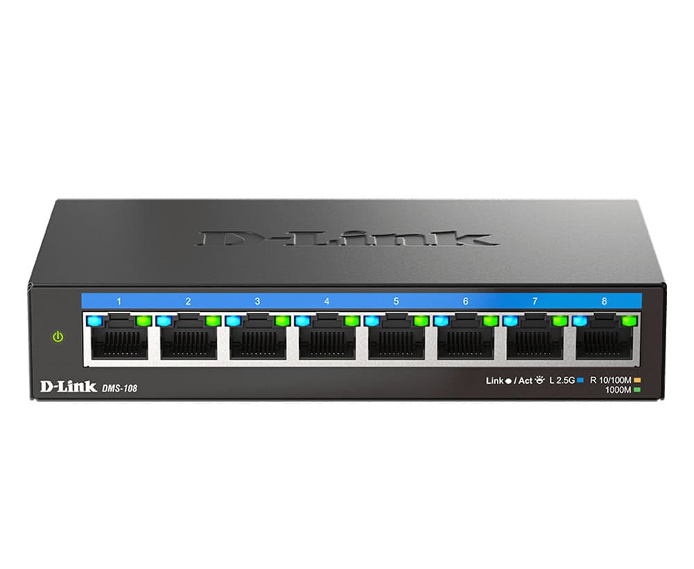D-Link 8-poorts 2,5G Multi-Gigabit Desktop Switch (DMS-108/E) thumbnail