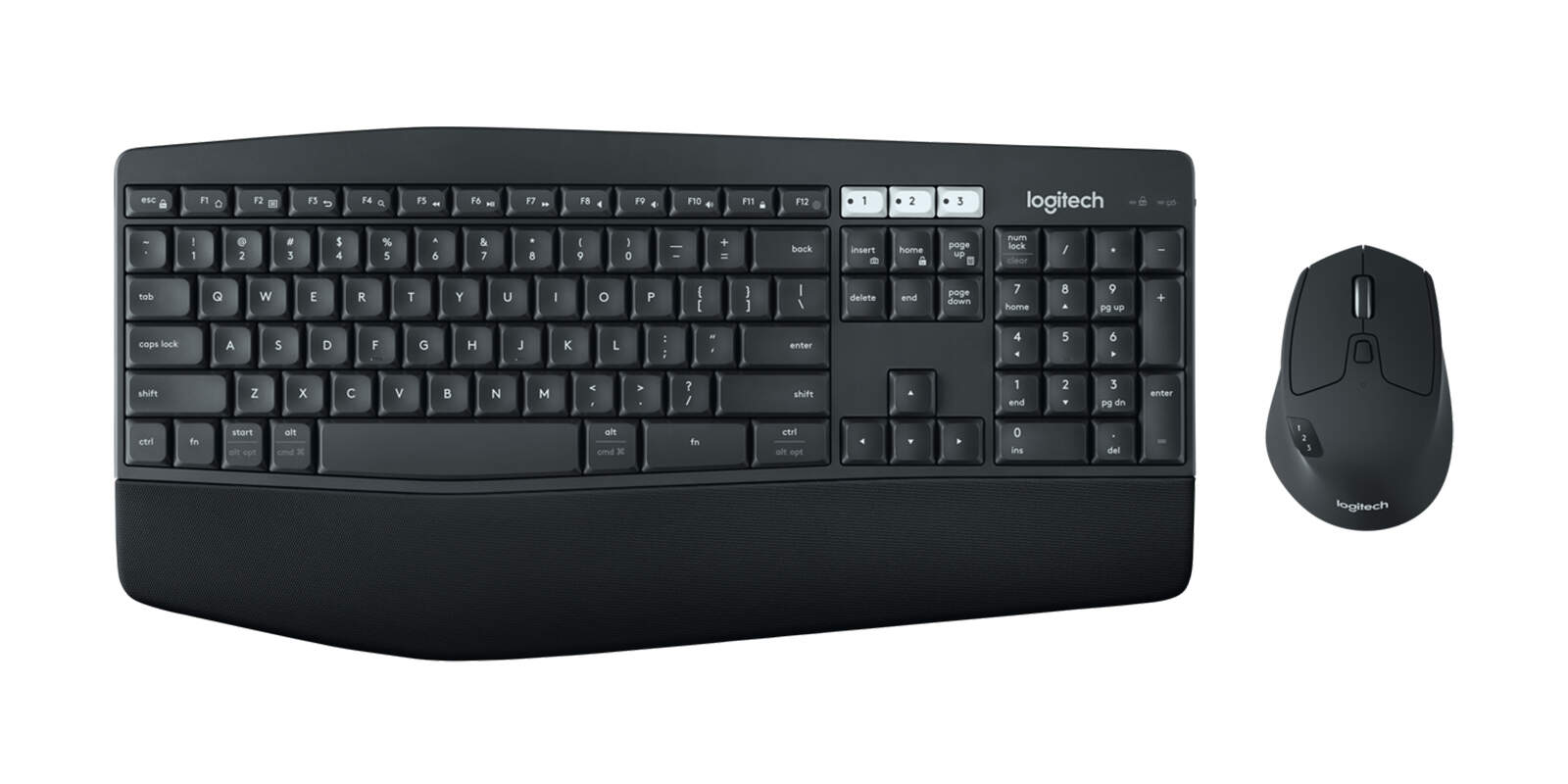 Logitech MK850 Performance Wireless Keyboard and Mouse Combo toetsenbord Inclusief muis RF-draadloos + Bluetooth Hebreeuws Zwart, Wit (920-008520) thumbnail