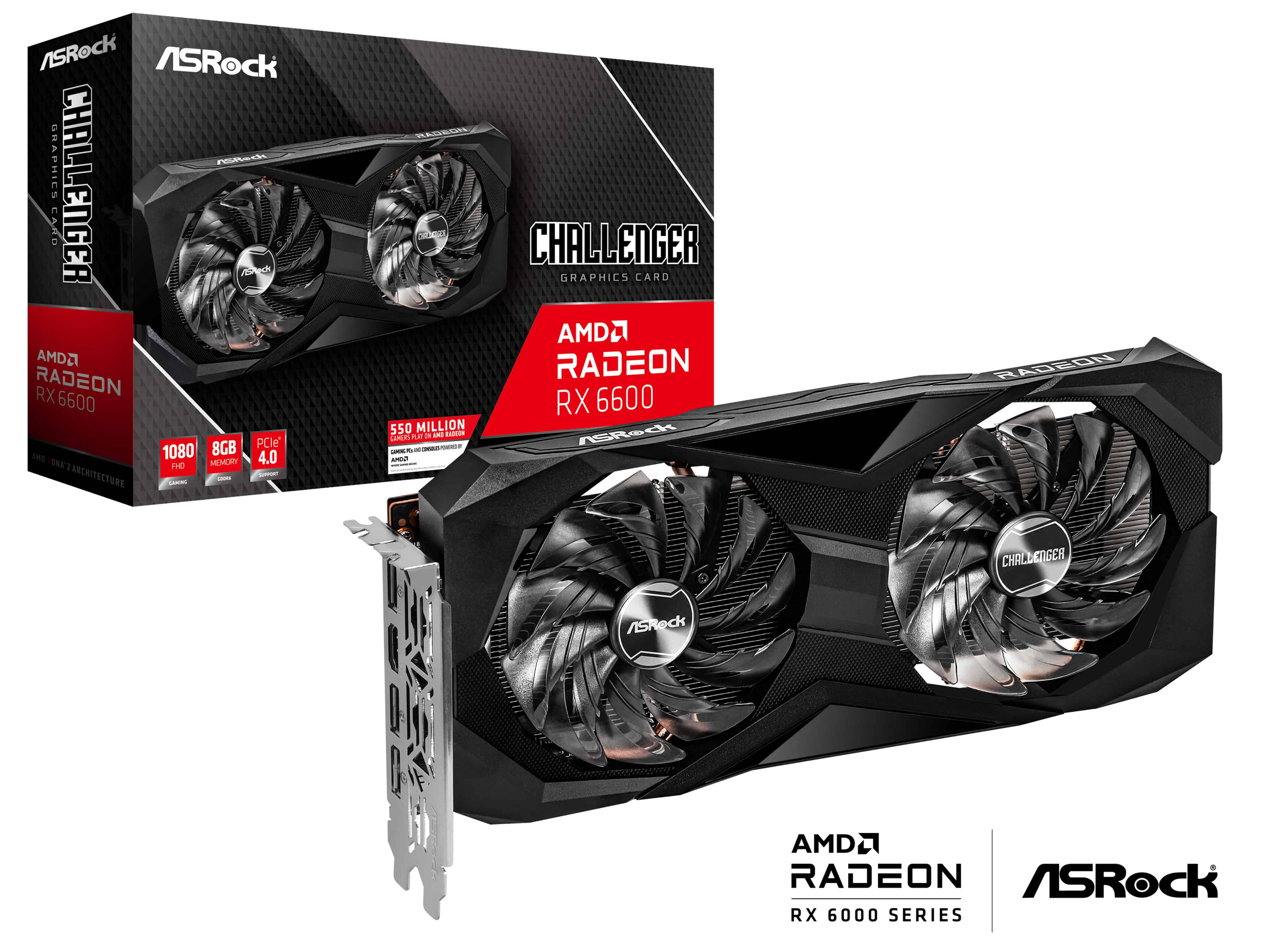 Asrock Challenger RX6600 CLD 8G AMD Radeon RX 6600 8 GB GDDR6 (90-GA2RZZ-00UANF) thumbnail