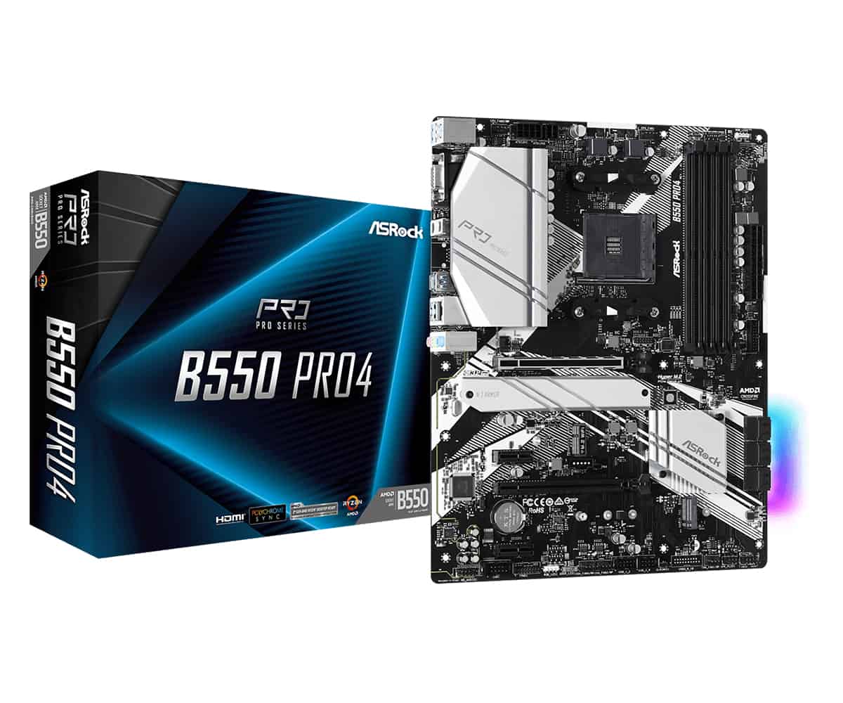 Asrock B550 Pro4 AMD B550 Socket AM4 ATX (90-MXBCZ0-A0UAYZ) thumbnail