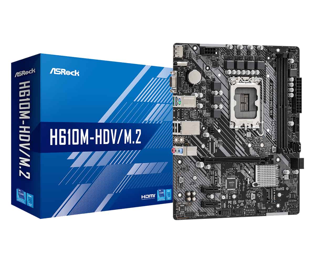 Asrock H610M-HDV/M.2 Intel H610 LGA 1700 micro ATX (90-MXBH60-A0UAYZ) thumbnail