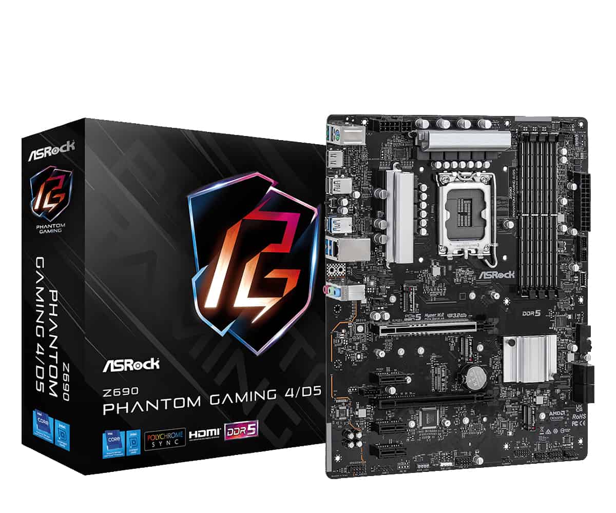 Asrock Z690 Phantom Gaming 4/D5 Intel Z690 LGA 1700 ATX (90-MXBI60-A0UAYZ) thumbnail