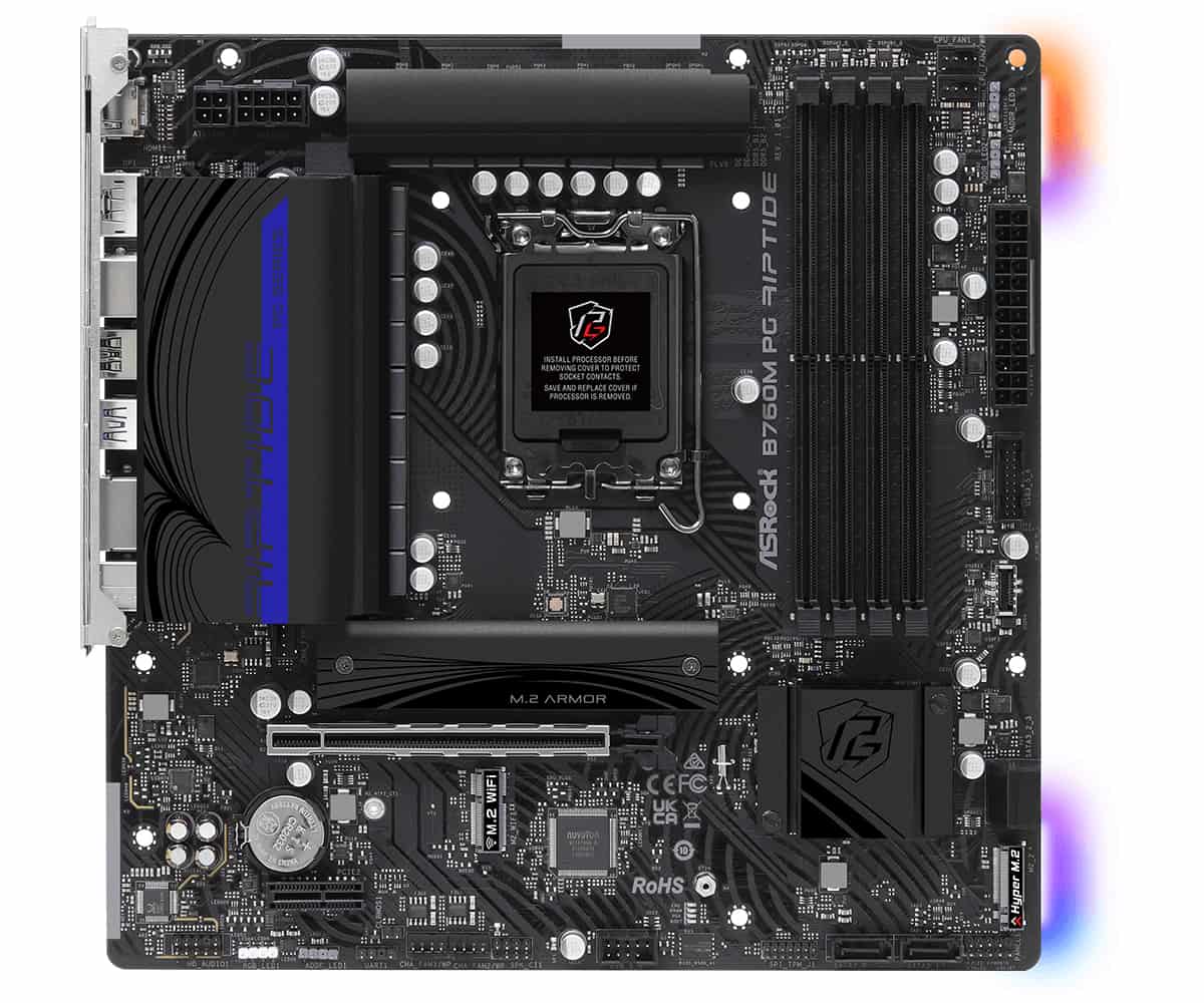Asrock B760M PG Riptide Intel B760 LGA 1700 micro ATX (90-MXBL60-A0UAYZ) thumbnail