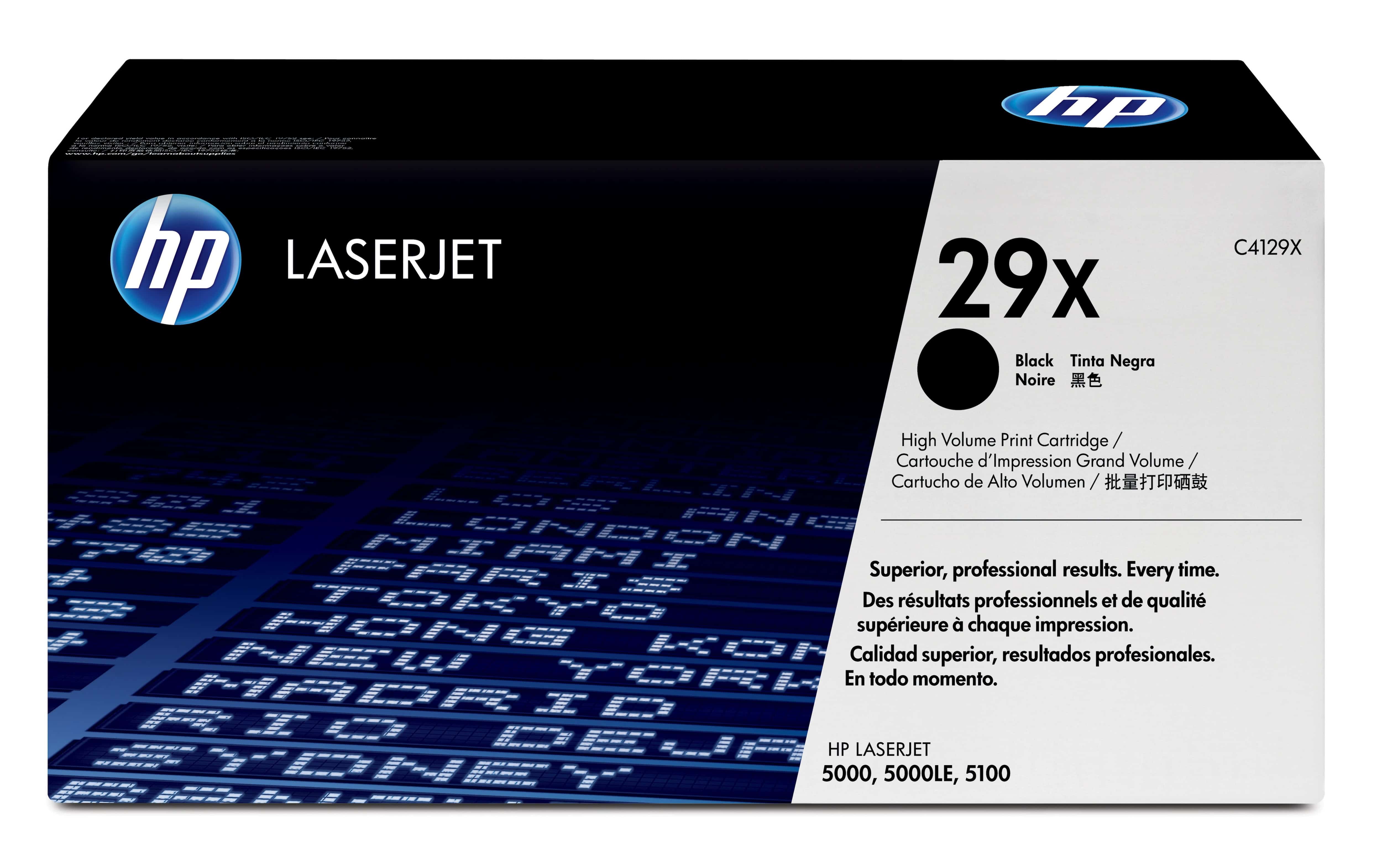 HP 29X High Yield Black Original LaserJet Toner Cartridge tonercartridge 1 stuk(s) Origineel Zwart (C4135) thumbnail