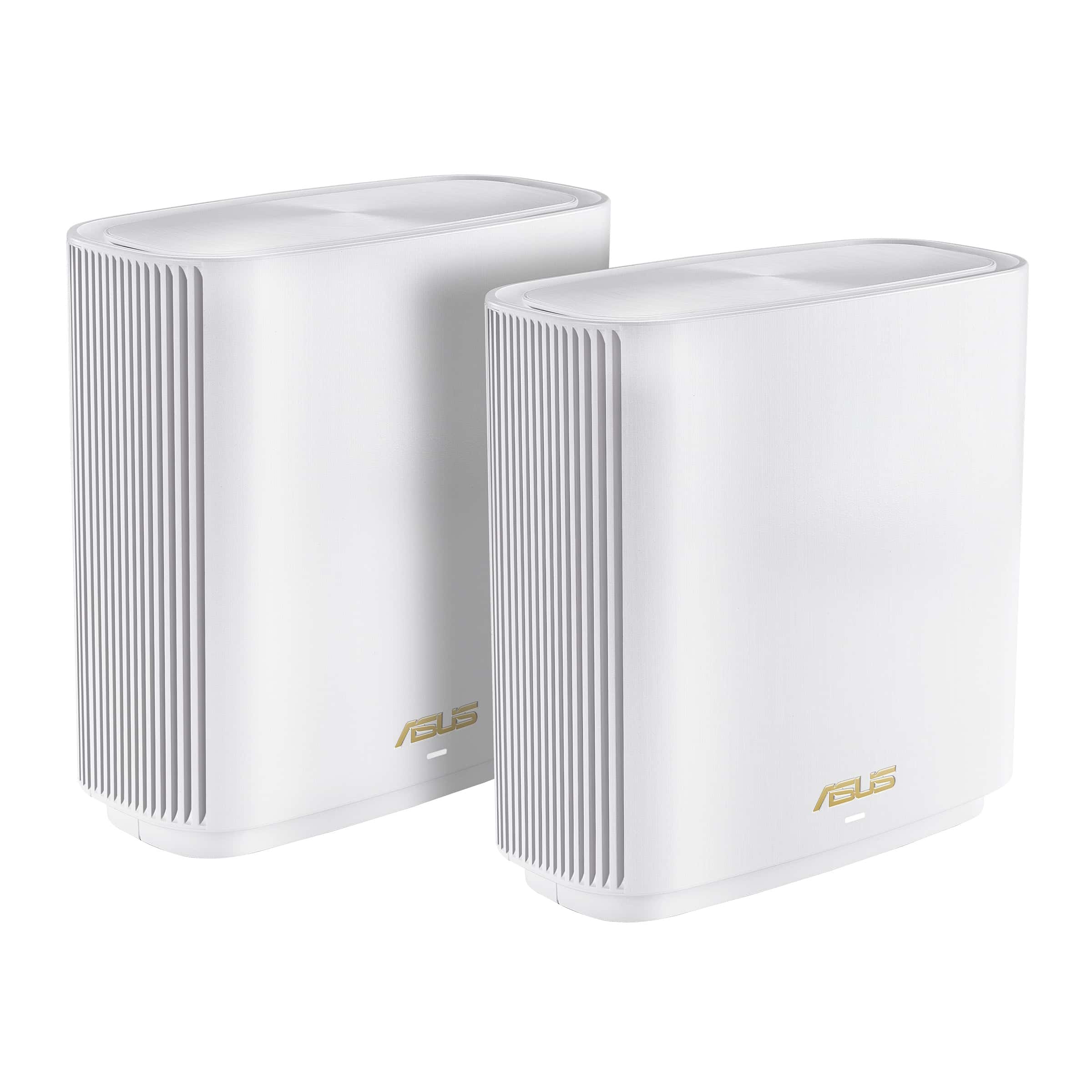 ASUS ZenWiFi XT9 AX7800 2er Set Weiß kombinierbarer Router (Tethering als 4G und 5G Router-Ersatz, Whole-Home Tri-Band AI Mesh W (90IG0740-MO3B40) thumbnail
