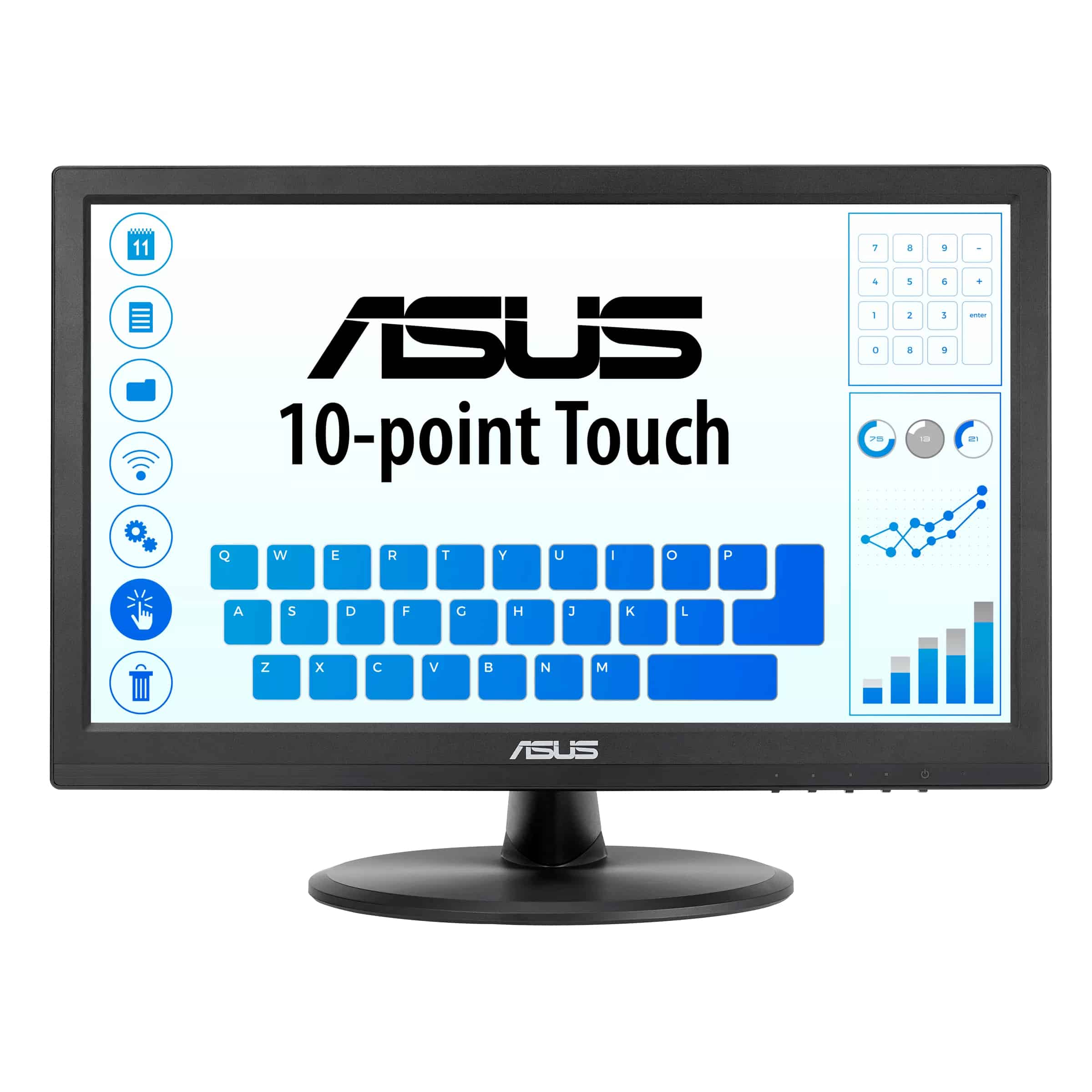 ASUS VT168HR 39,6 cm (15.6) 1366 x 768 Pixels WXGA LED Touchscreen Zwart (90LM02G1-B04170) thumbnail