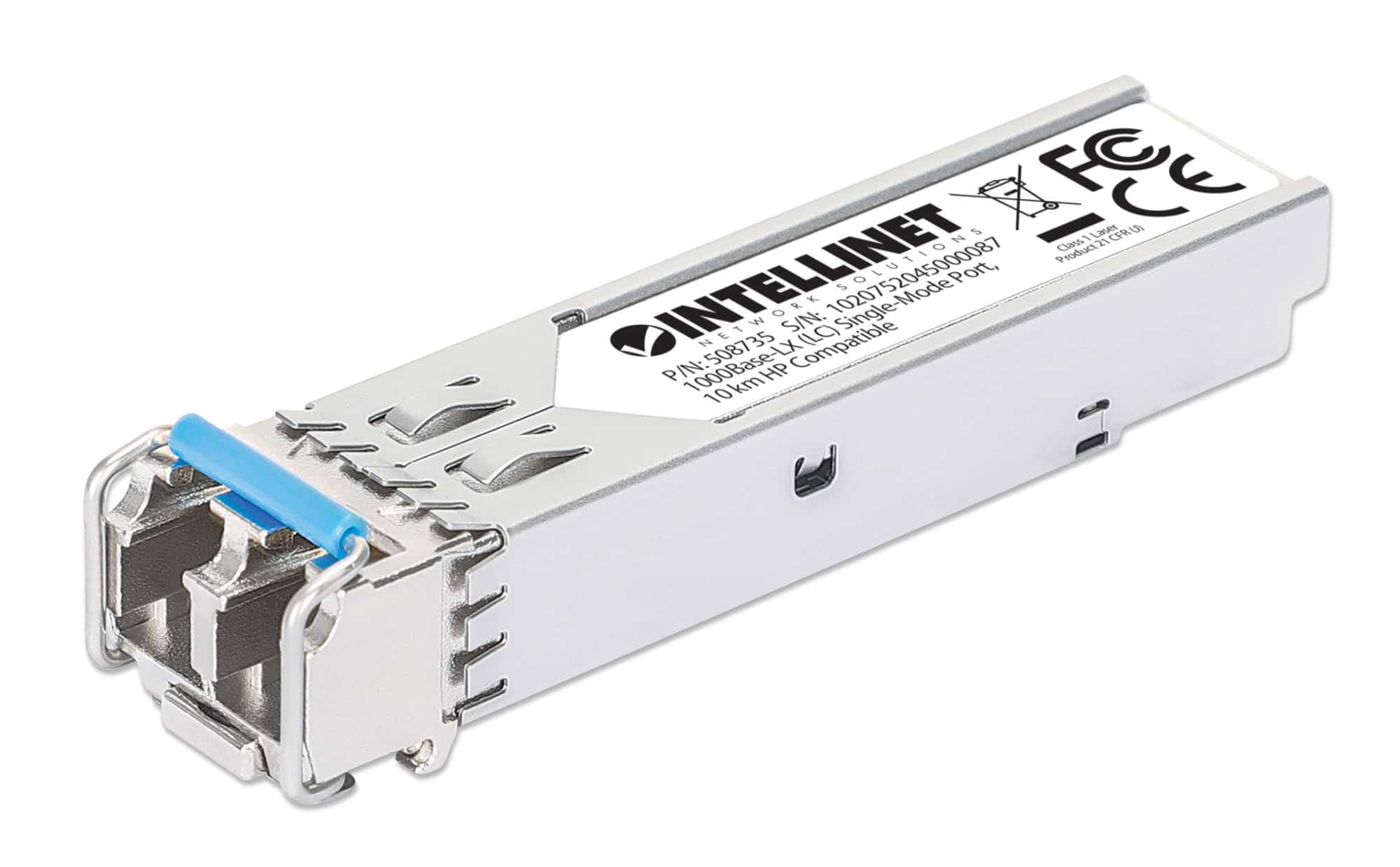 Intellinet Netwerk transceiver Gigabit SFP, 1000Base-LX (LC) single-mode, 10 km, HPE-compatibel J4859A / J4859B / J4859C / J4859D, 3 jaar garantie (508735) thumbnail