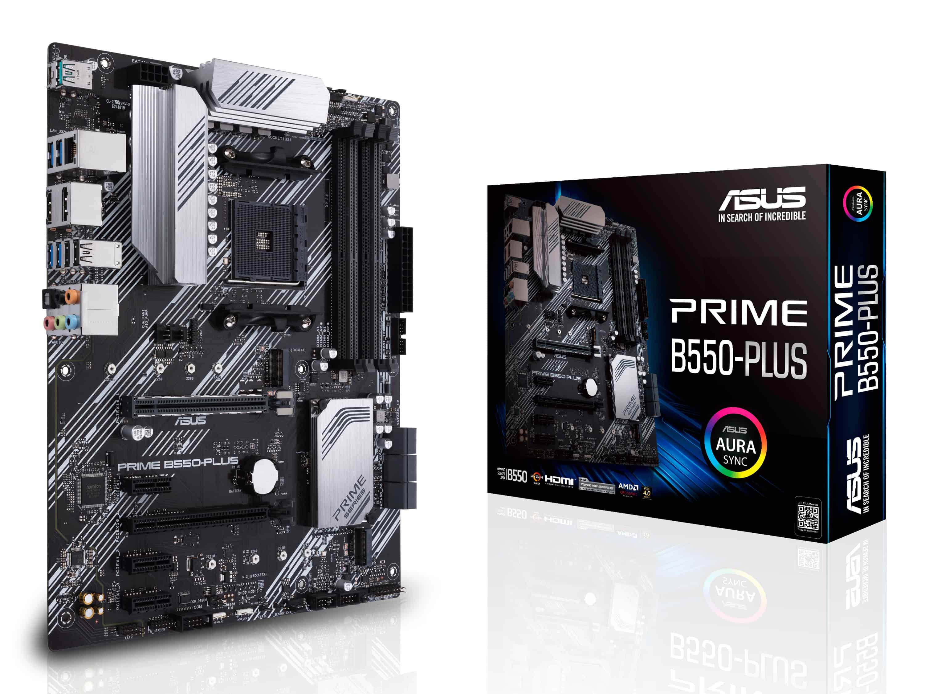 ASUS PRIME B550-PLUS AMD B550 Socket AM4 ATX (90MB14U0-M0EAY0) thumbnail