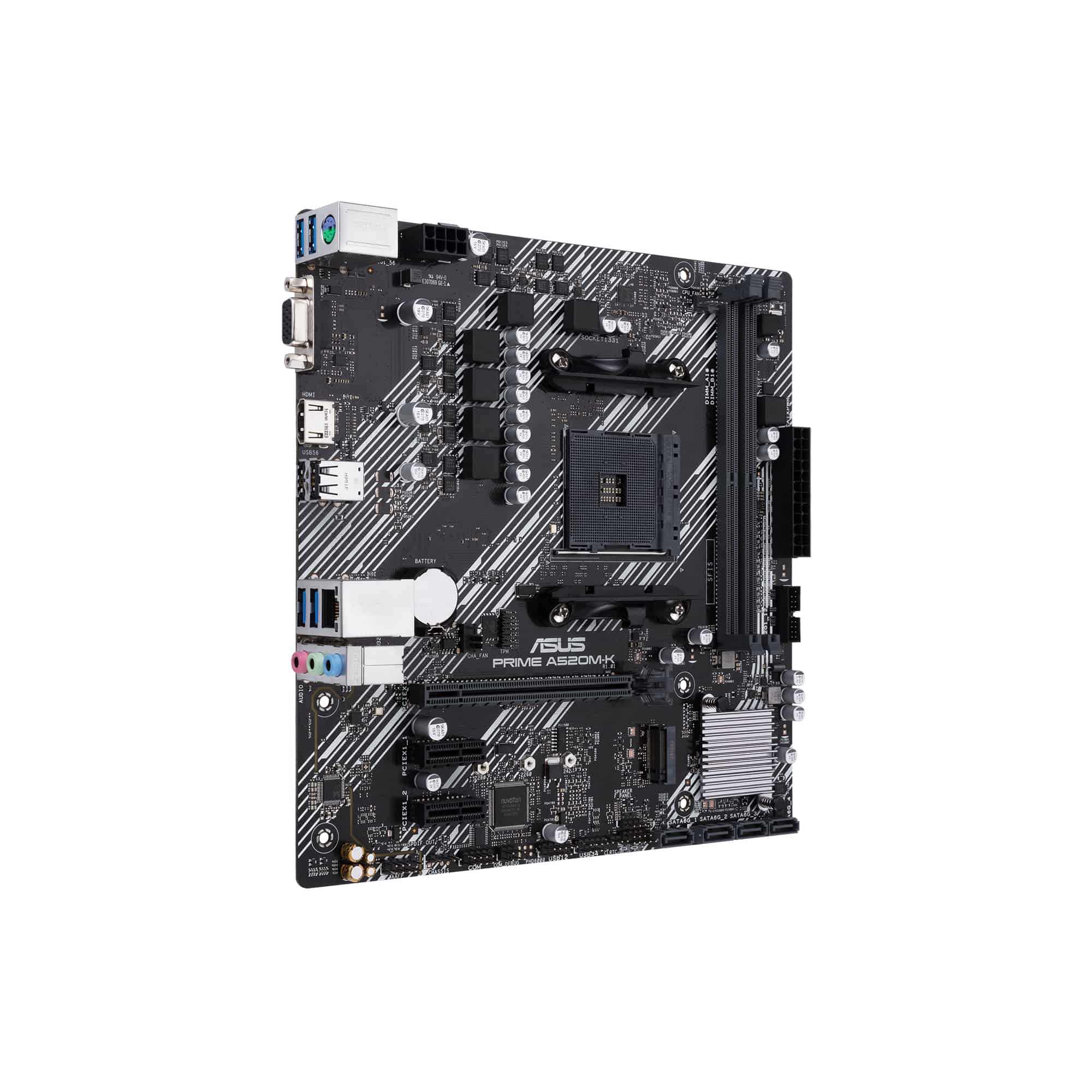 ASUS PRIME A520M-K AMD A520 Socket AM4 micro ATX (90MB1500-M0EAY0) thumbnail