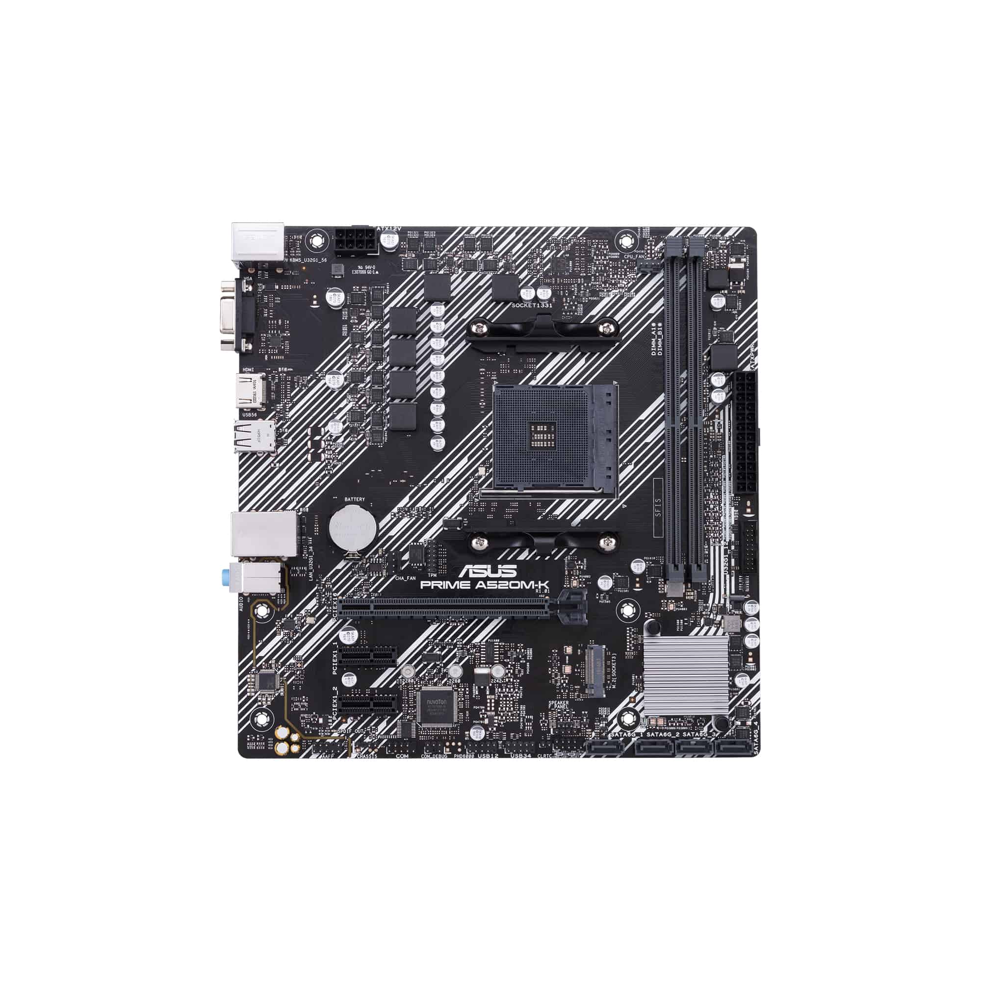 ASUS PRIME A520M-K AMD A520 Socket AM4 micro ATX (90MB1500-M0EAY0) thumbnail