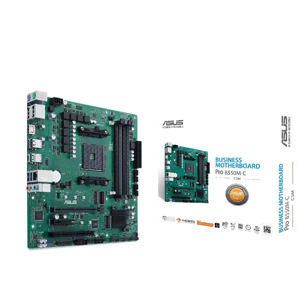 ASUS PRO B550M-C/CSM AMD B550 Socket AM4 micro ATX (90MB15Q0-M0EAYC) thumbnail