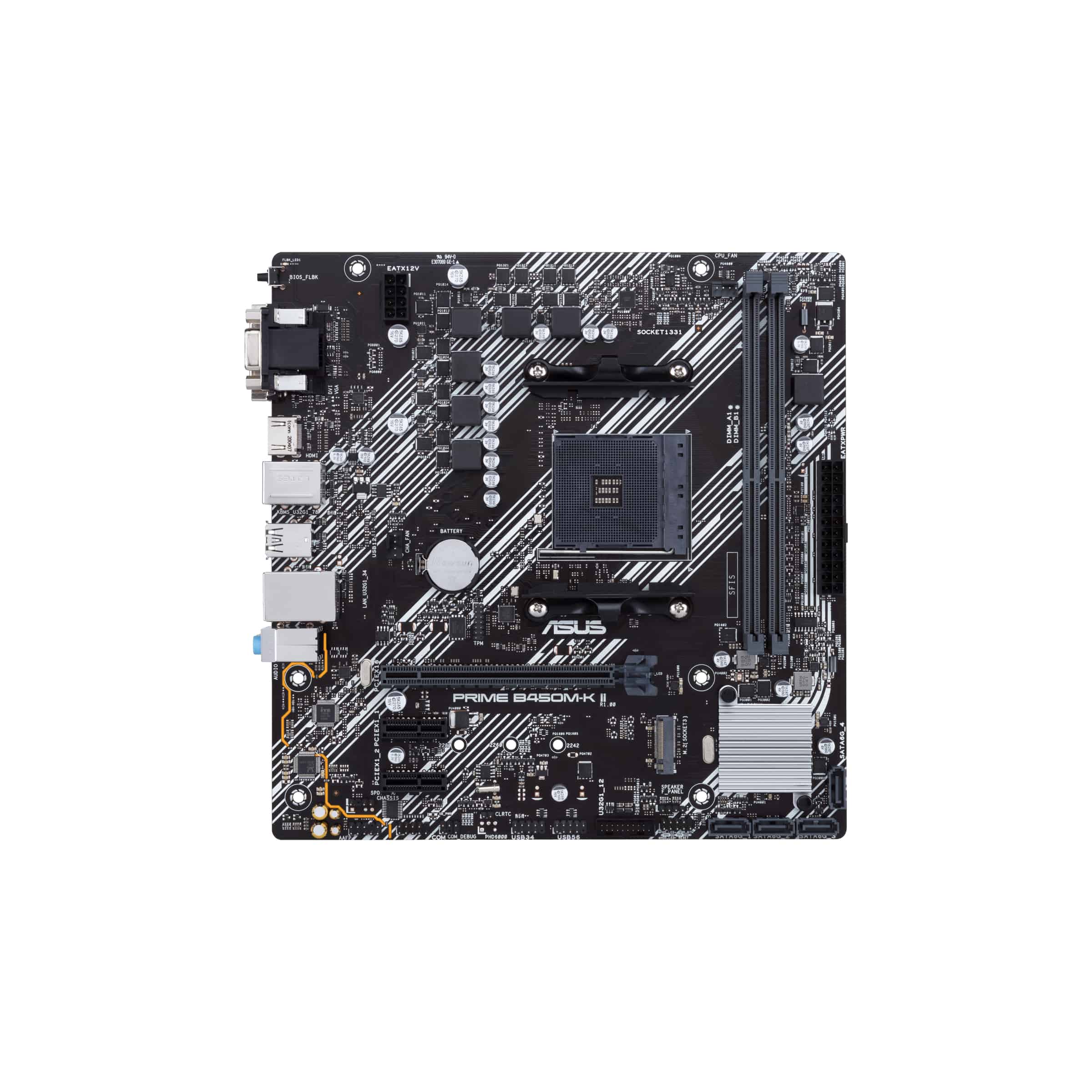 ASUS Prime B450M-K II AMD B450 Socket AM4 micro ATX (90MB1600-M0EAY0) thumbnail