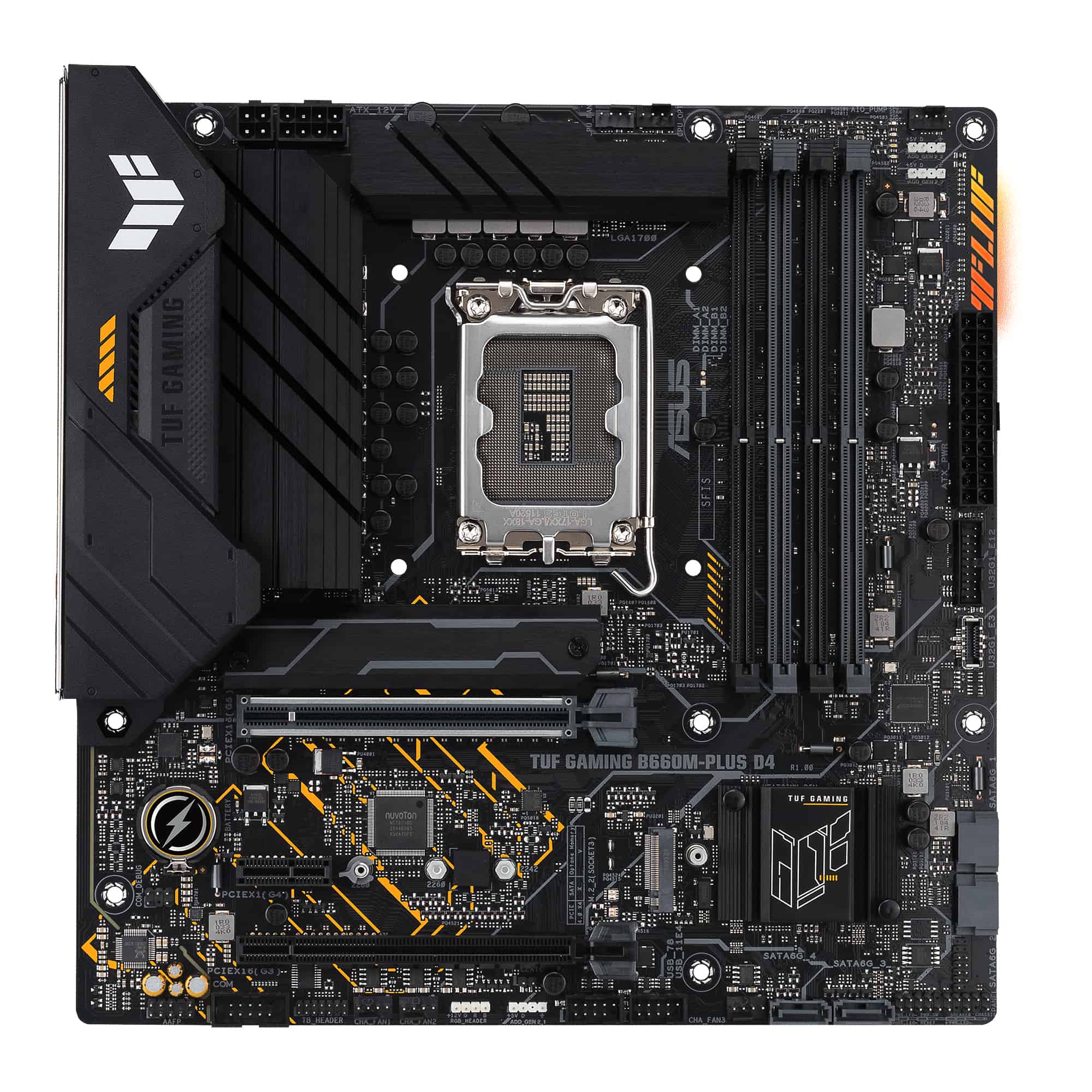ASUS TUF GAMING B660M- PLUS D4 Intel B660 LGA 1700 micro ATX (90MB1940-M0EAY0) thumbnail