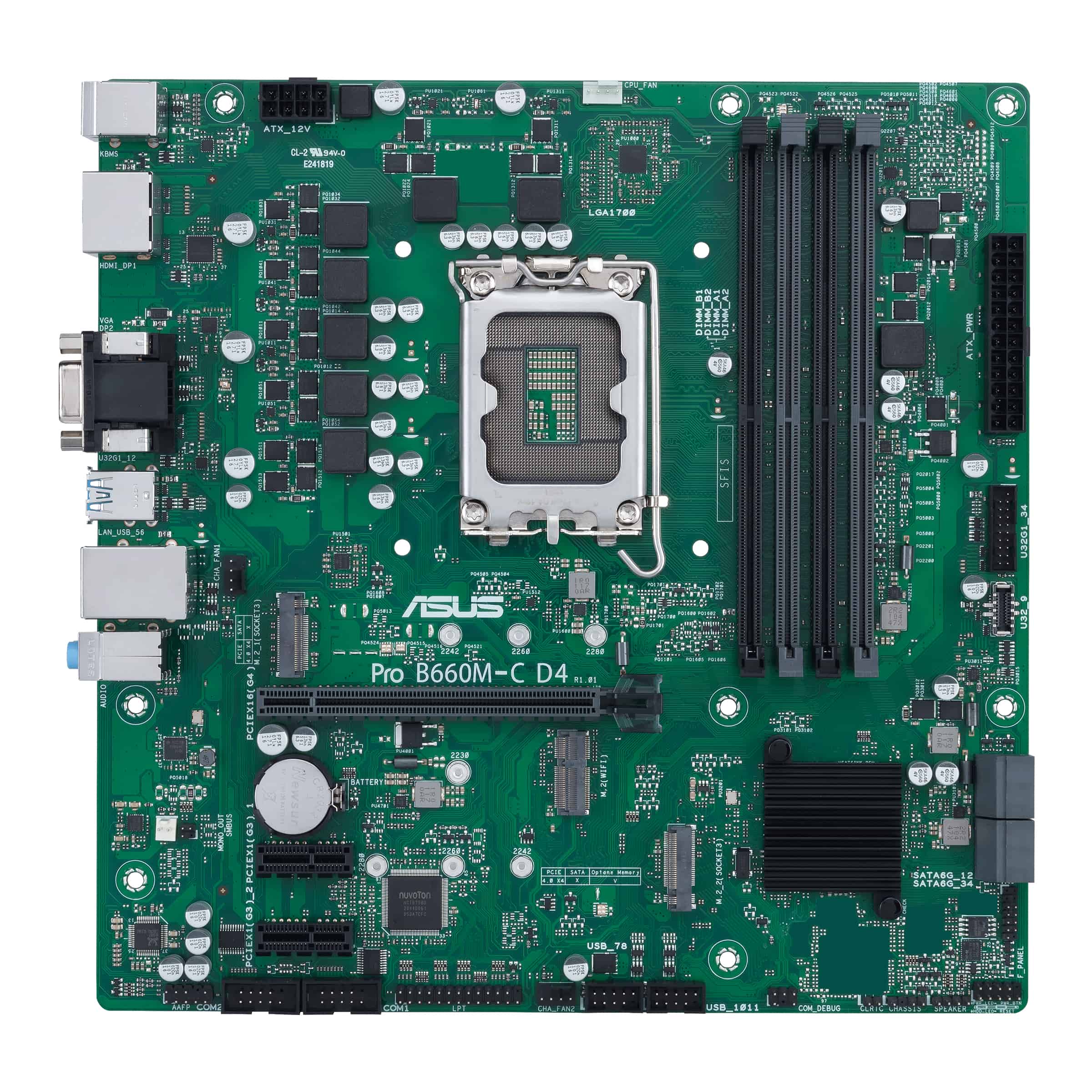 ASUS PRO B660M-C D4-CSM Intel B660 LGA 1700 micro ATX (90MB19B0-M1EAYC) thumbnail