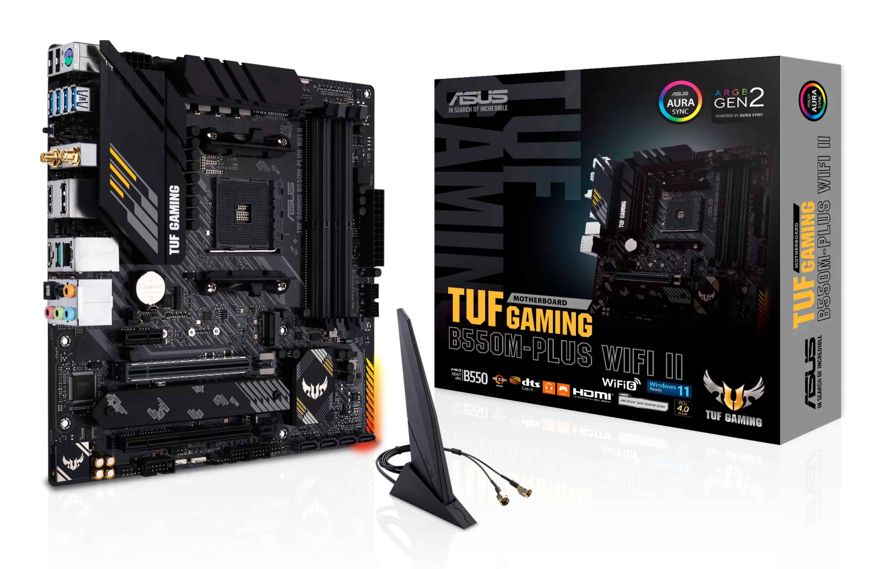 ASUS TUF GAMING B550M-PLUS WIFI II AMD B550 Socket AM4 micro ATX (90MB19Y0-M0EAY0) thumbnail
