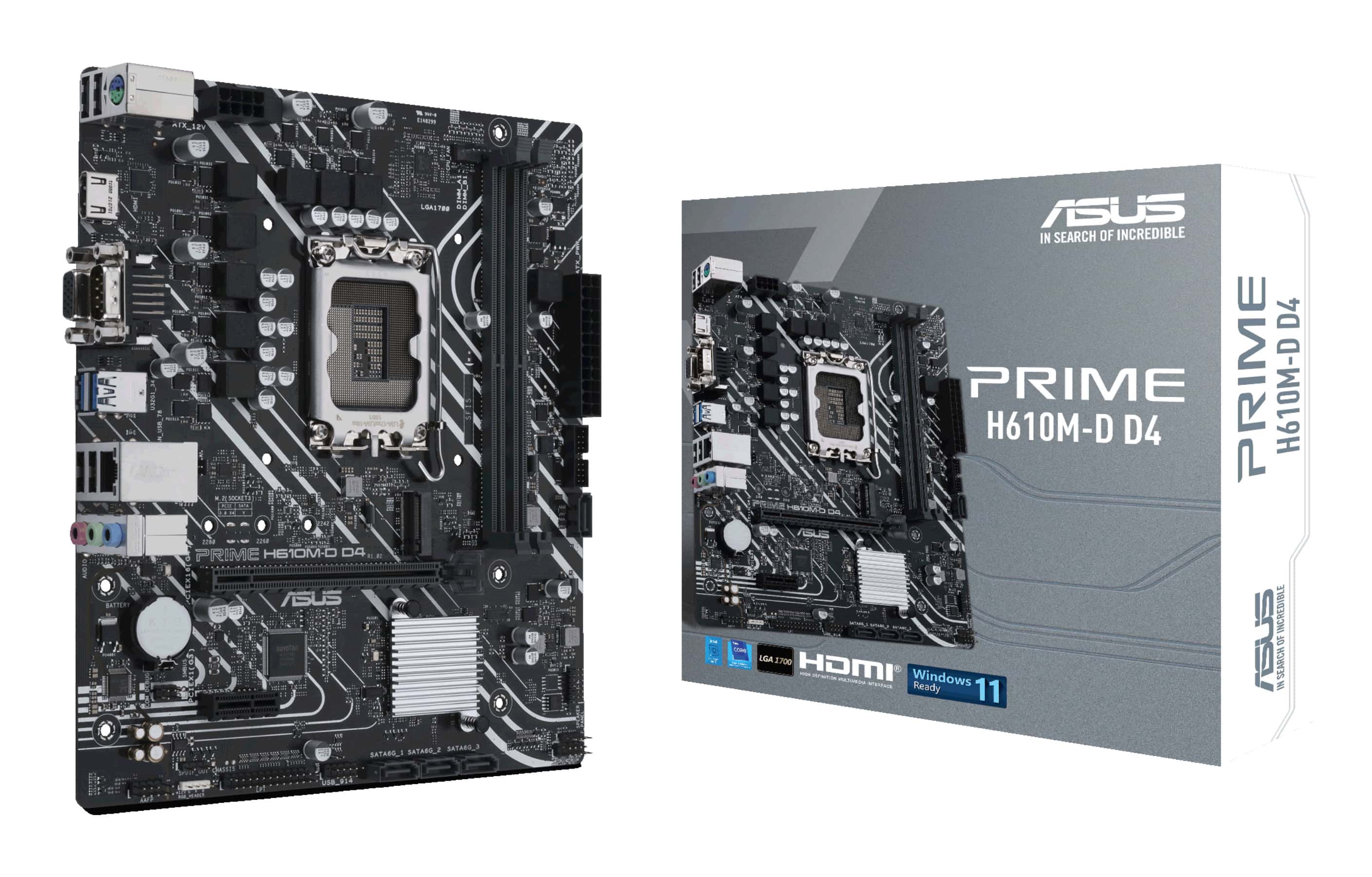 ASUS PRIME H610M-D D4 Intel H610 LGA 1700 micro ATX (90MB1A00-M0EAY0) thumbnail