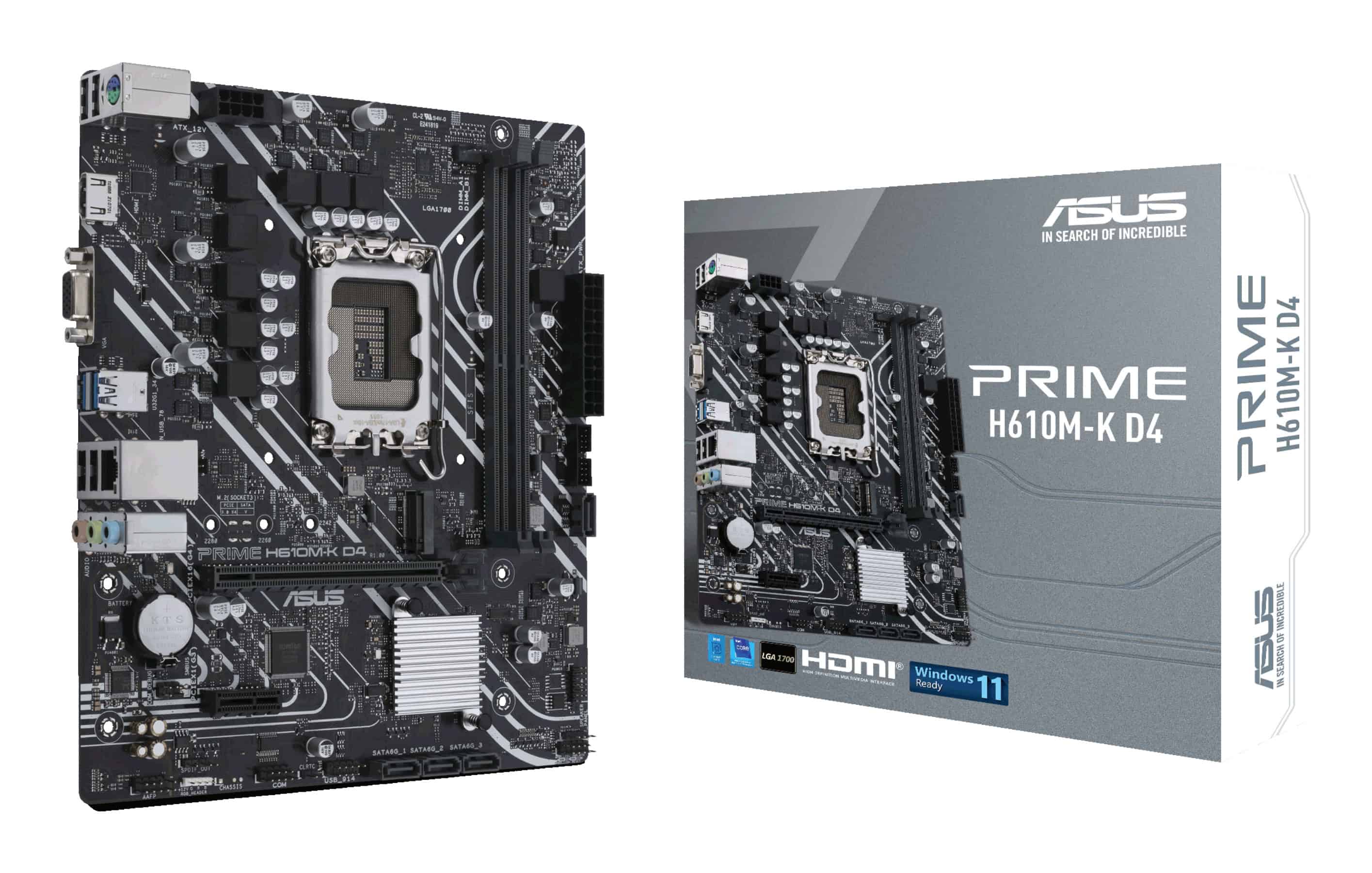 ASUS PRIME H610M-K D4 Intel H610 LGA 1700 micro ATX (90MB1A10-M0EAY0) thumbnail