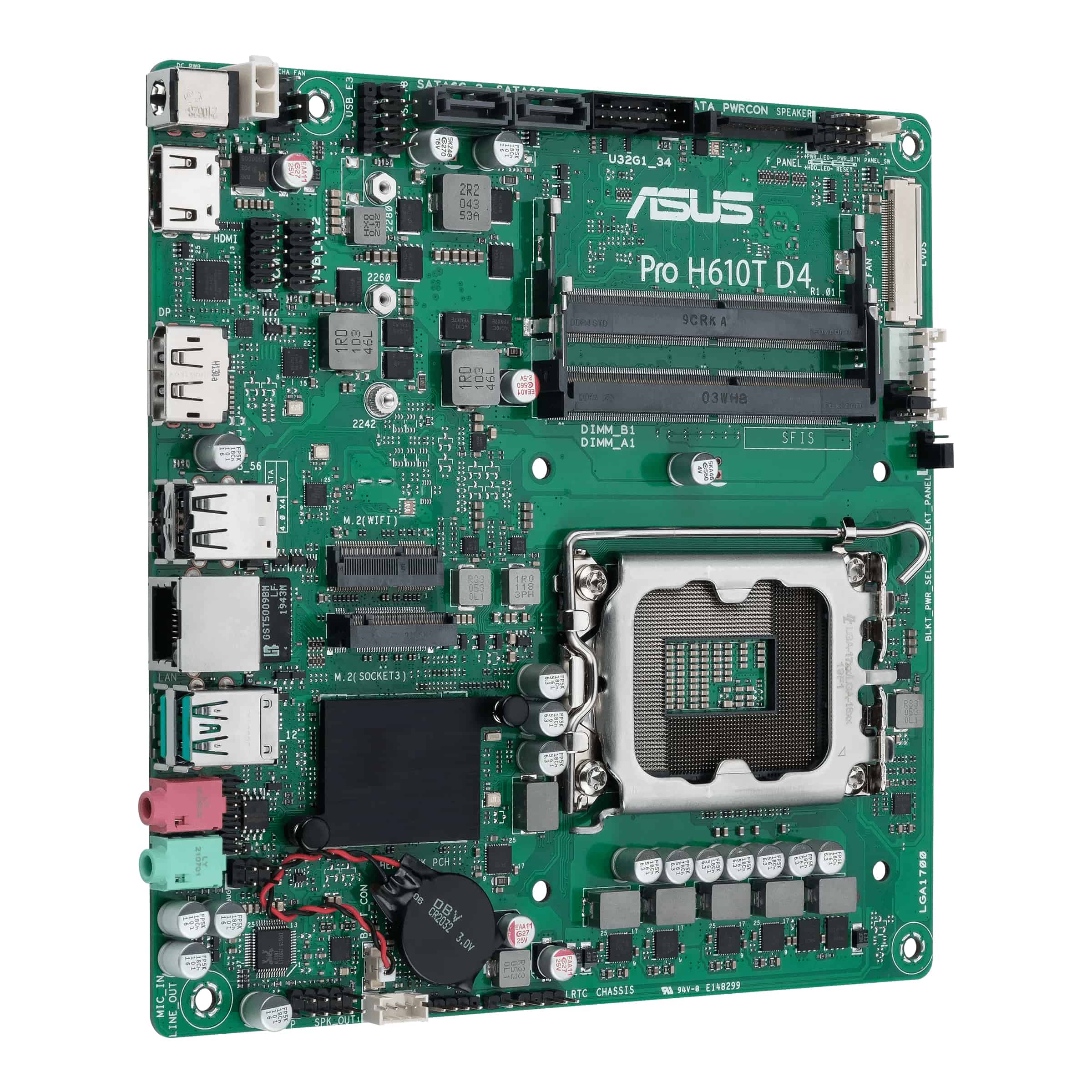 ASUS Pro H610T D4-CSM Intel H610 LGA 1700 mini ITX (90MB1AM0-M0EAYC) thumbnail