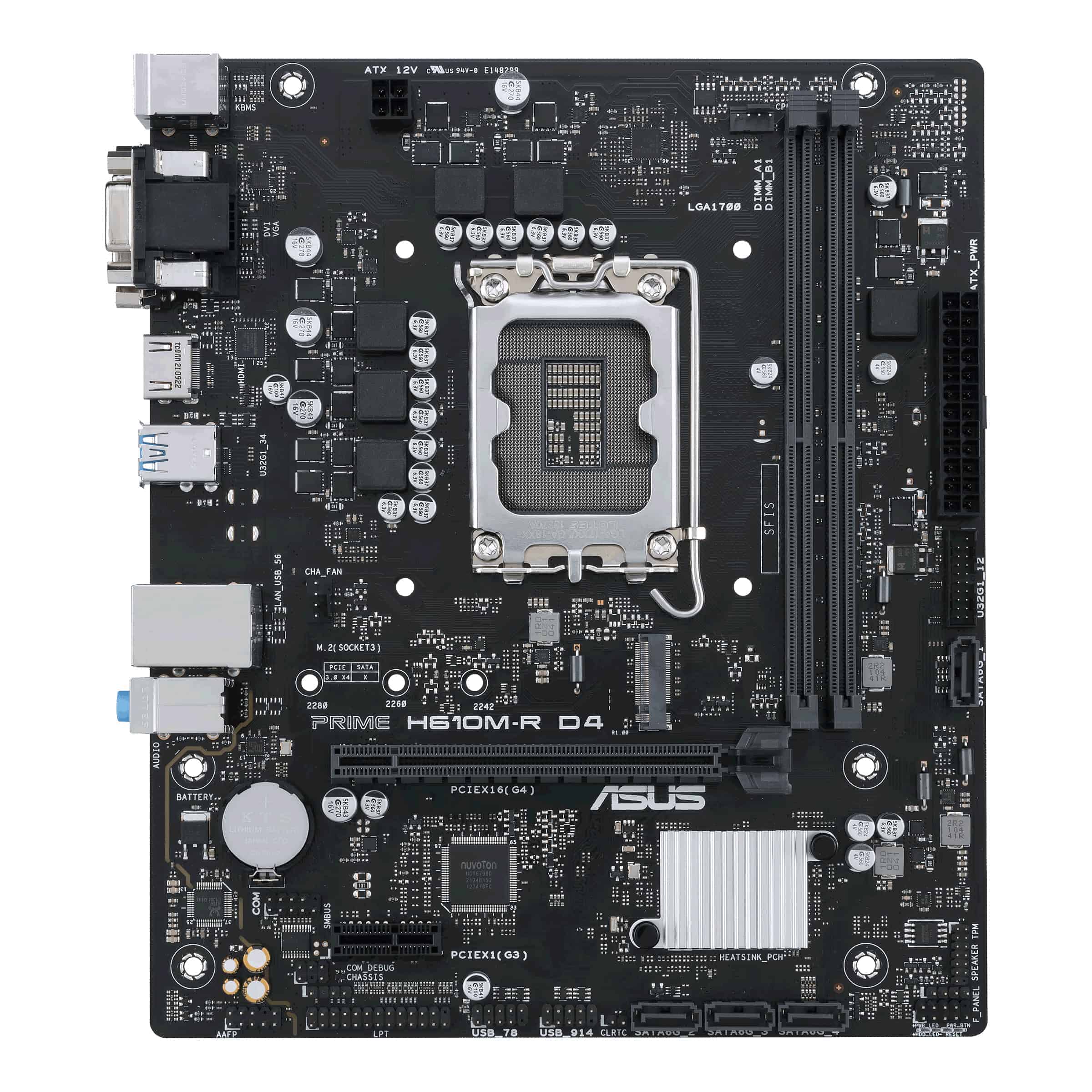 ASUS PRIME H610M-R D4 Intel H610 LGA 1700 micro ATX (90MB1B40-M0ECY0) thumbnail