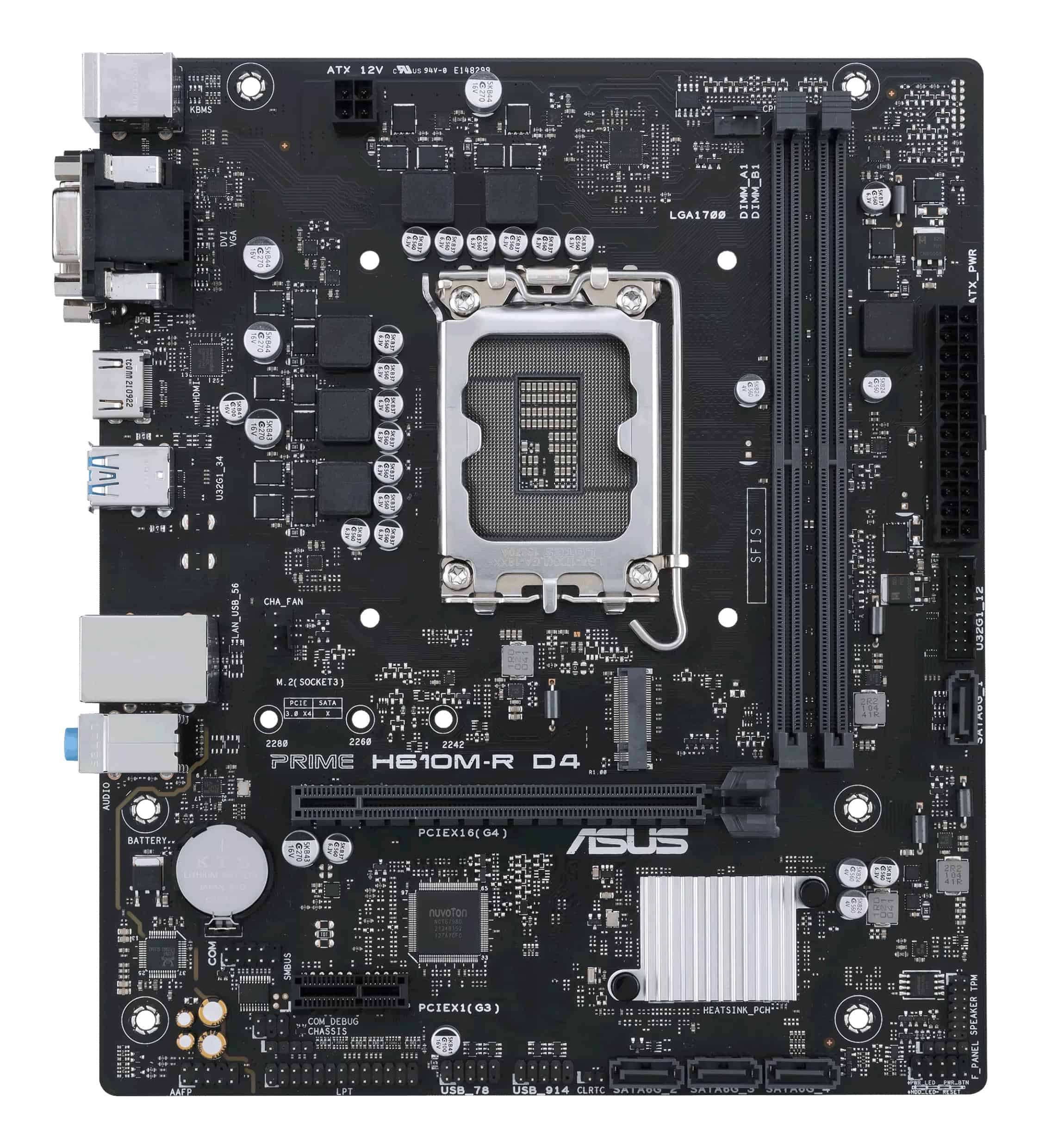 ASUS PRIME H610M-R D4 Intel H610 LGA 1700 micro ATX (90MB1B40-M0ECY0) thumbnail