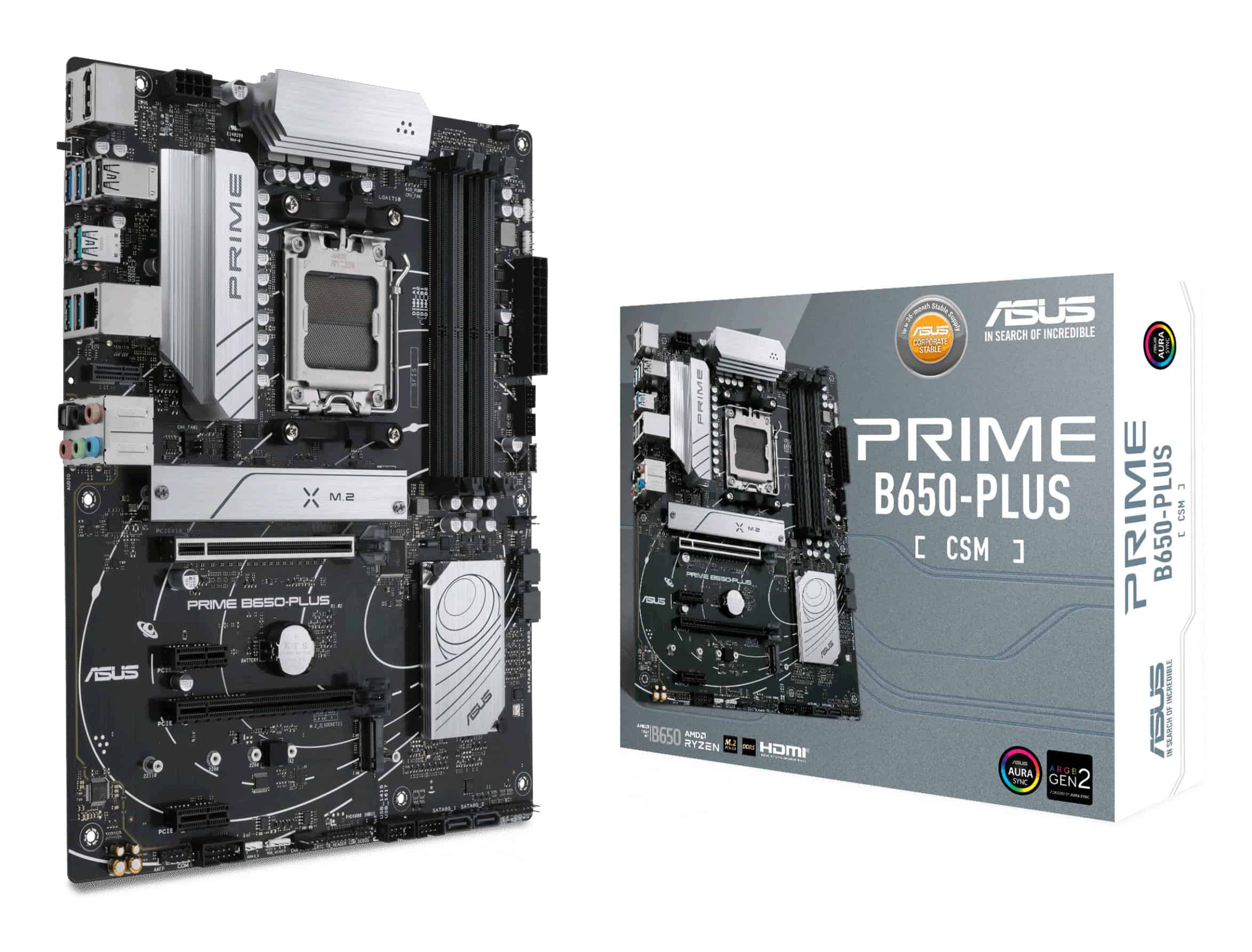 ASUS PRIME B650-PLUS-CSM AMD B650 Socket AM5 ATX (90MB1BS0-M0EAYC) thumbnail