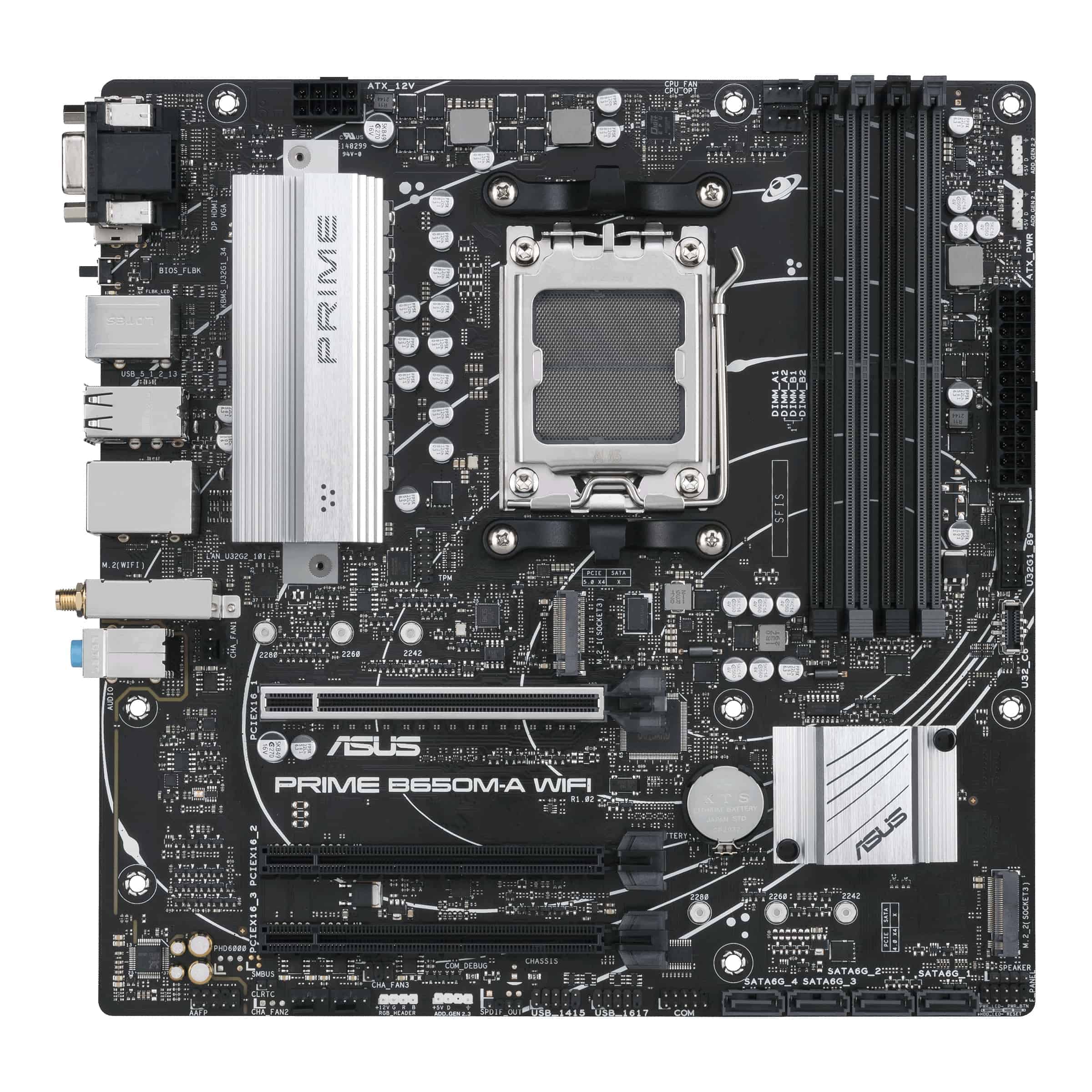 ASUS PRIME B650M-A WIFI AMD B650 Socket AM5 micro ATX (90MB1C00-M0EAY0) thumbnail